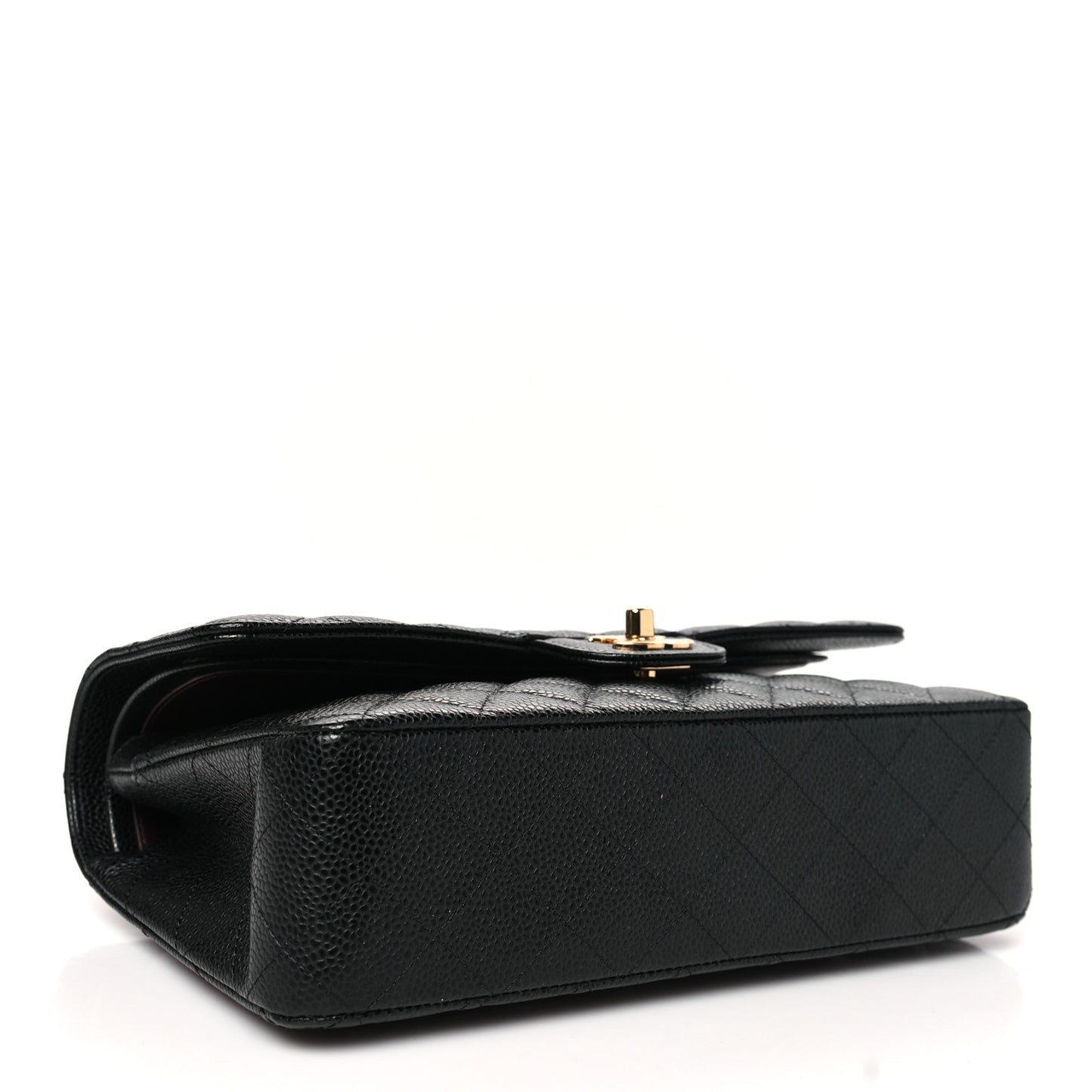 Caviar Quilted Small Double Flap Black