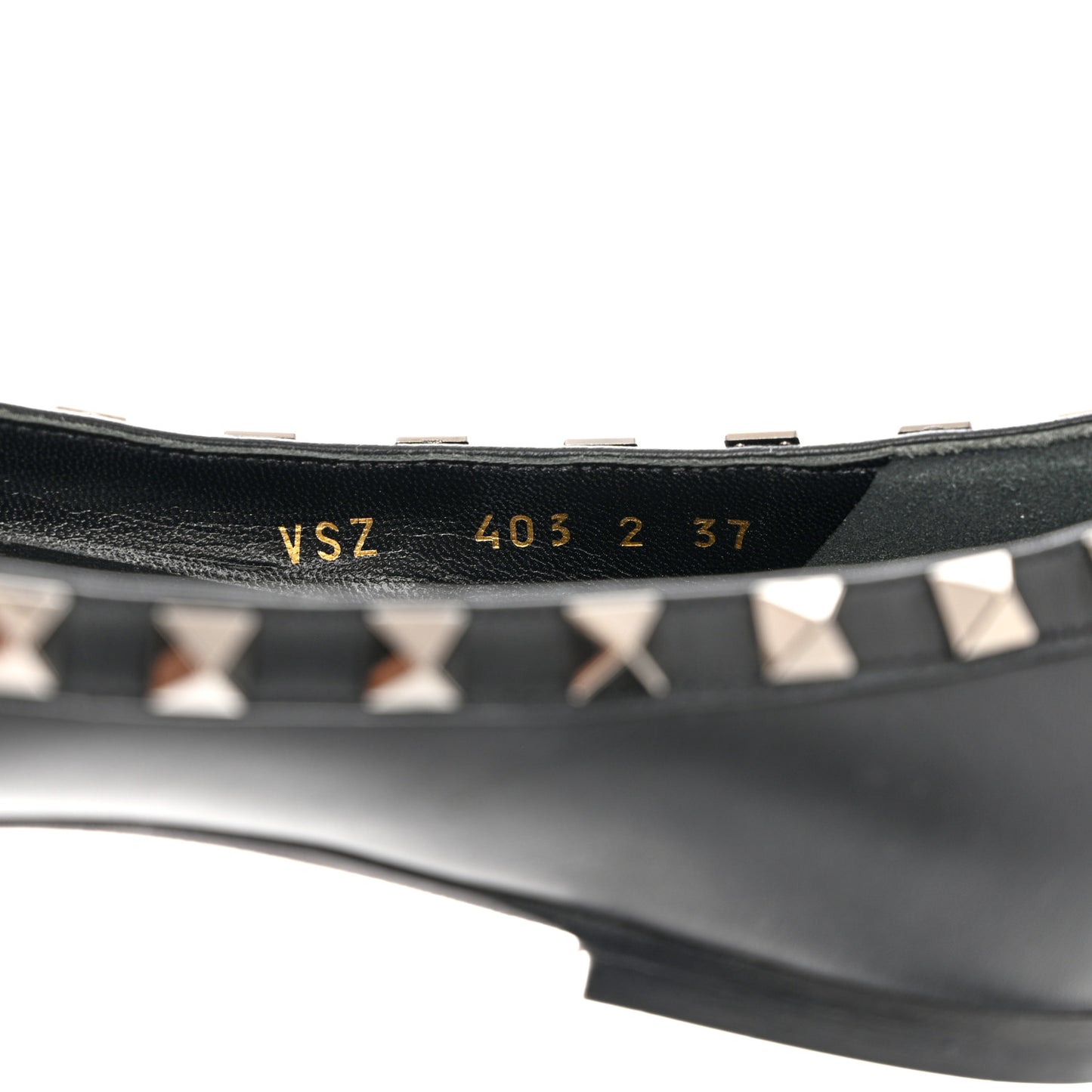 Nappa Rockstud Ballerina Flats 37 Black