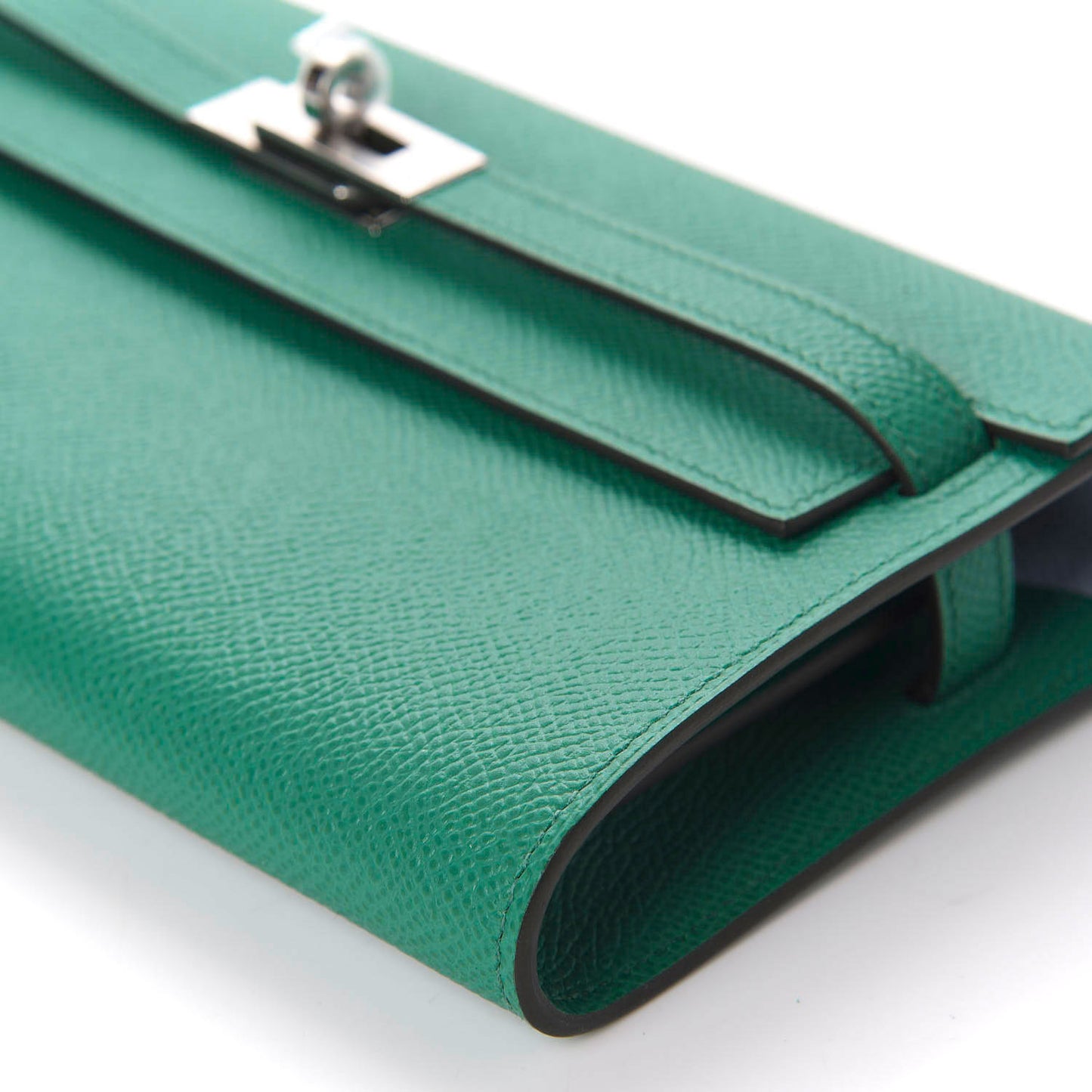Epsom Kelly Wallet To Go Vert Jade Bleu Brume