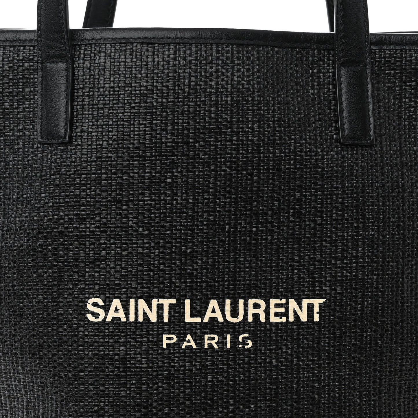 Linen Canvas Teddy Shopping Bag Black