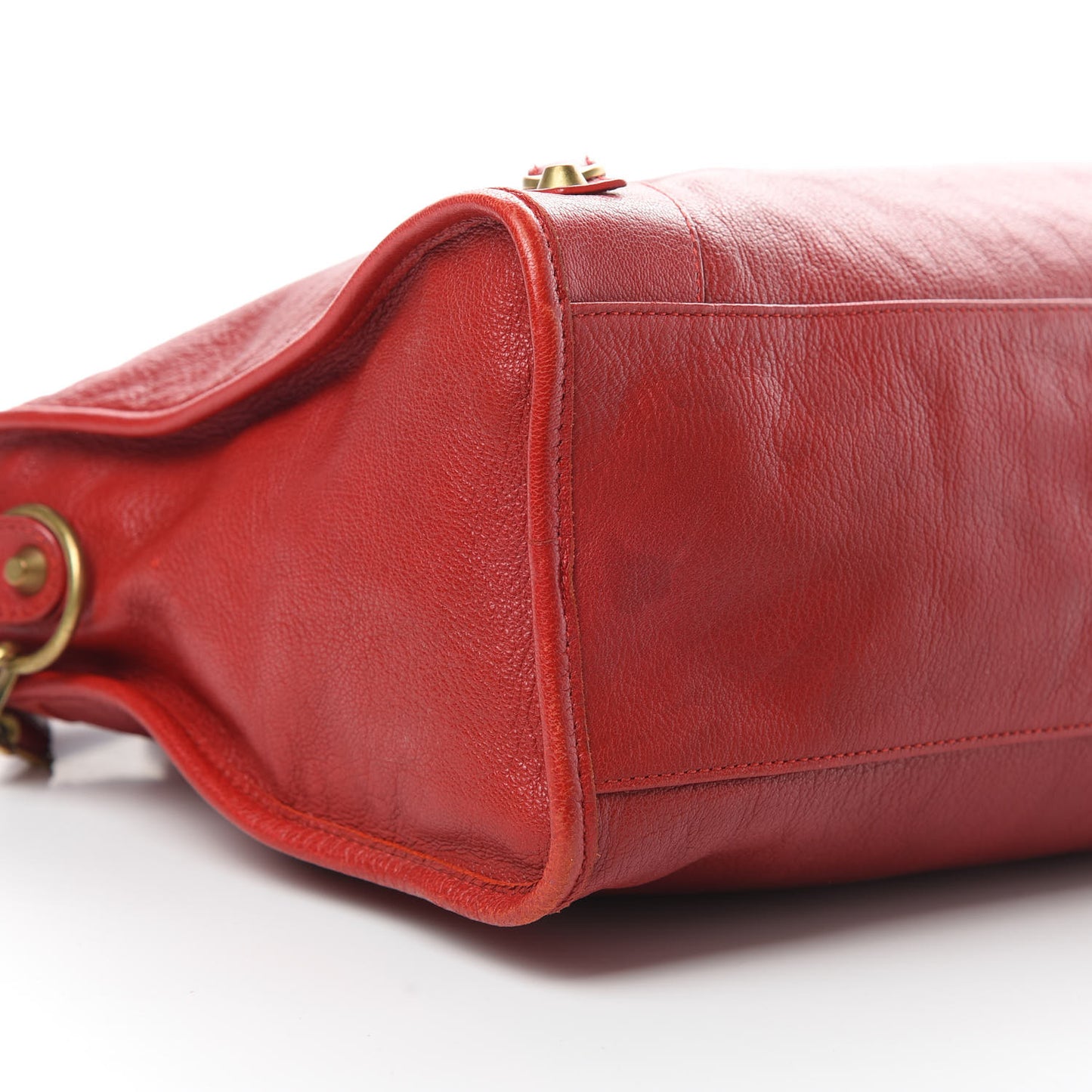 Sugar Goatskin Classic Gold Hardware City Rouge Rouge Coquelicot