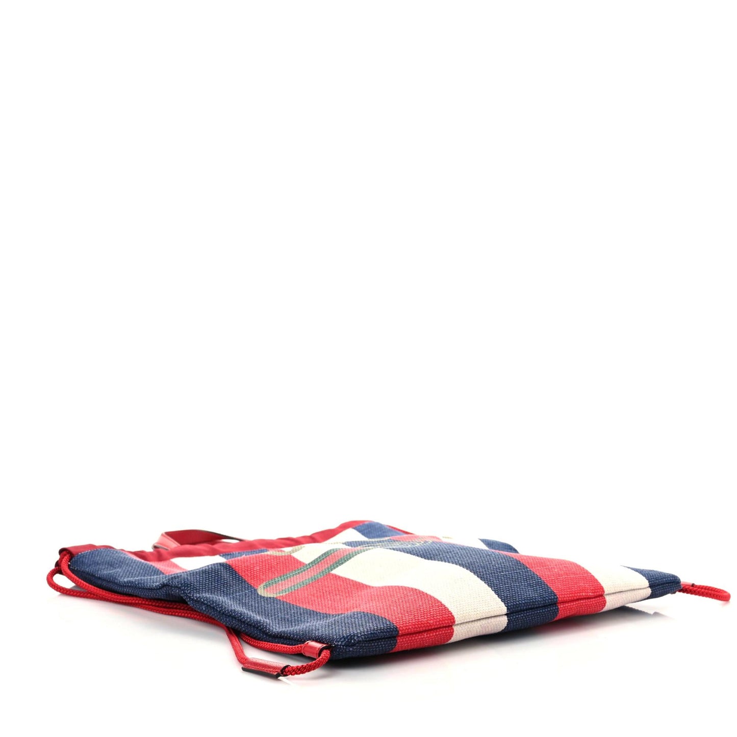 Canvas Logo Sylvie Stripe Drawstring Backpack Red