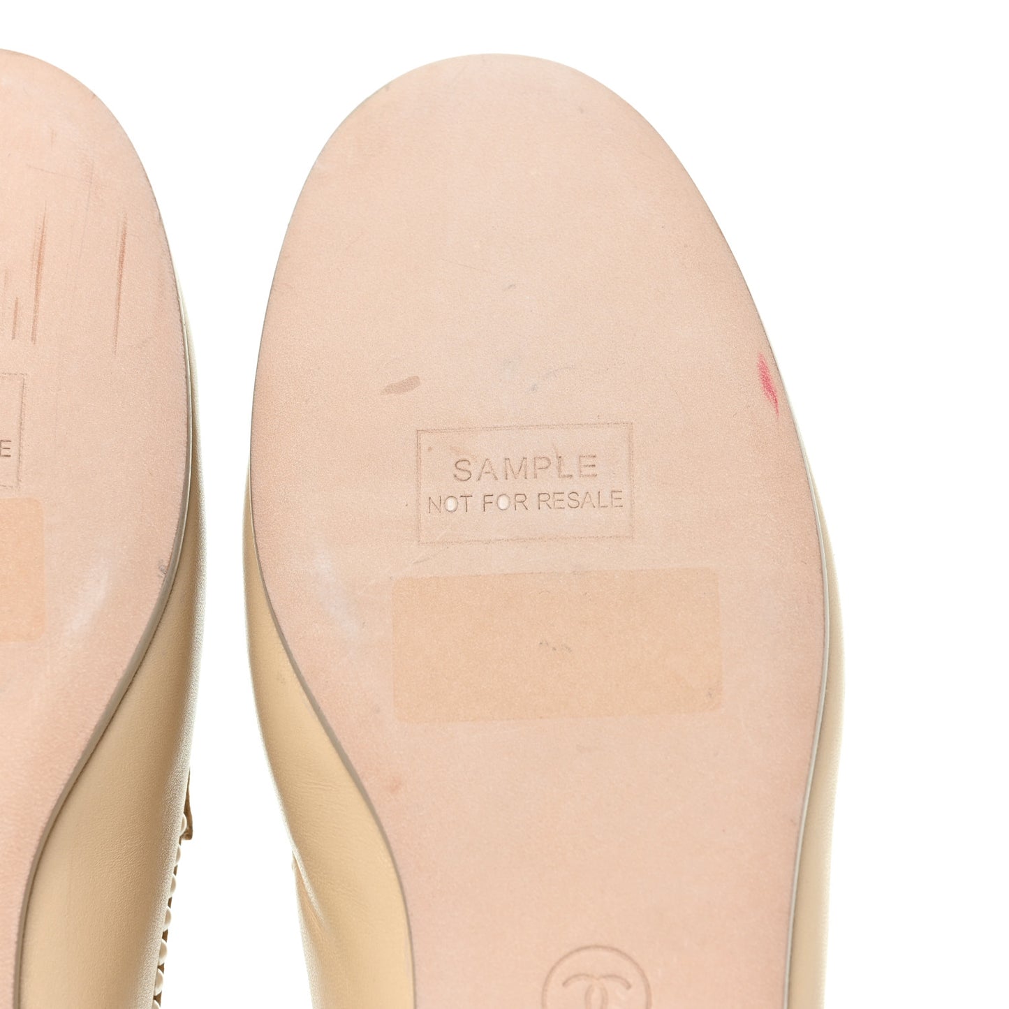 Calfskin Pearl CC Loafers 38 Beige