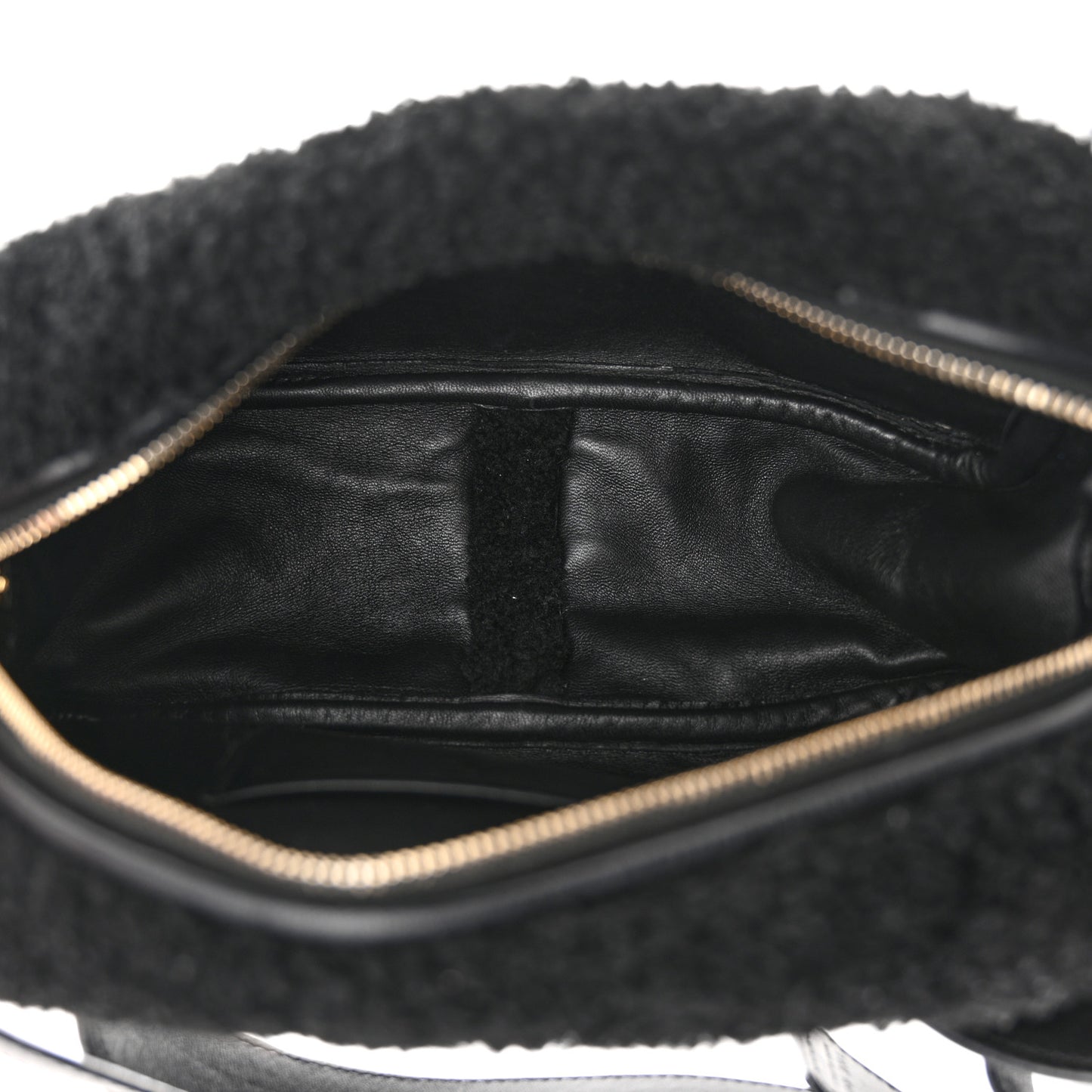 Shearling Calfskin Belt Bag Black