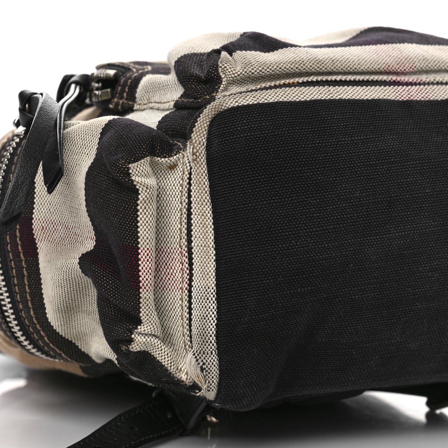 Canvas Mega Check Medium Rucksack Backpack Black