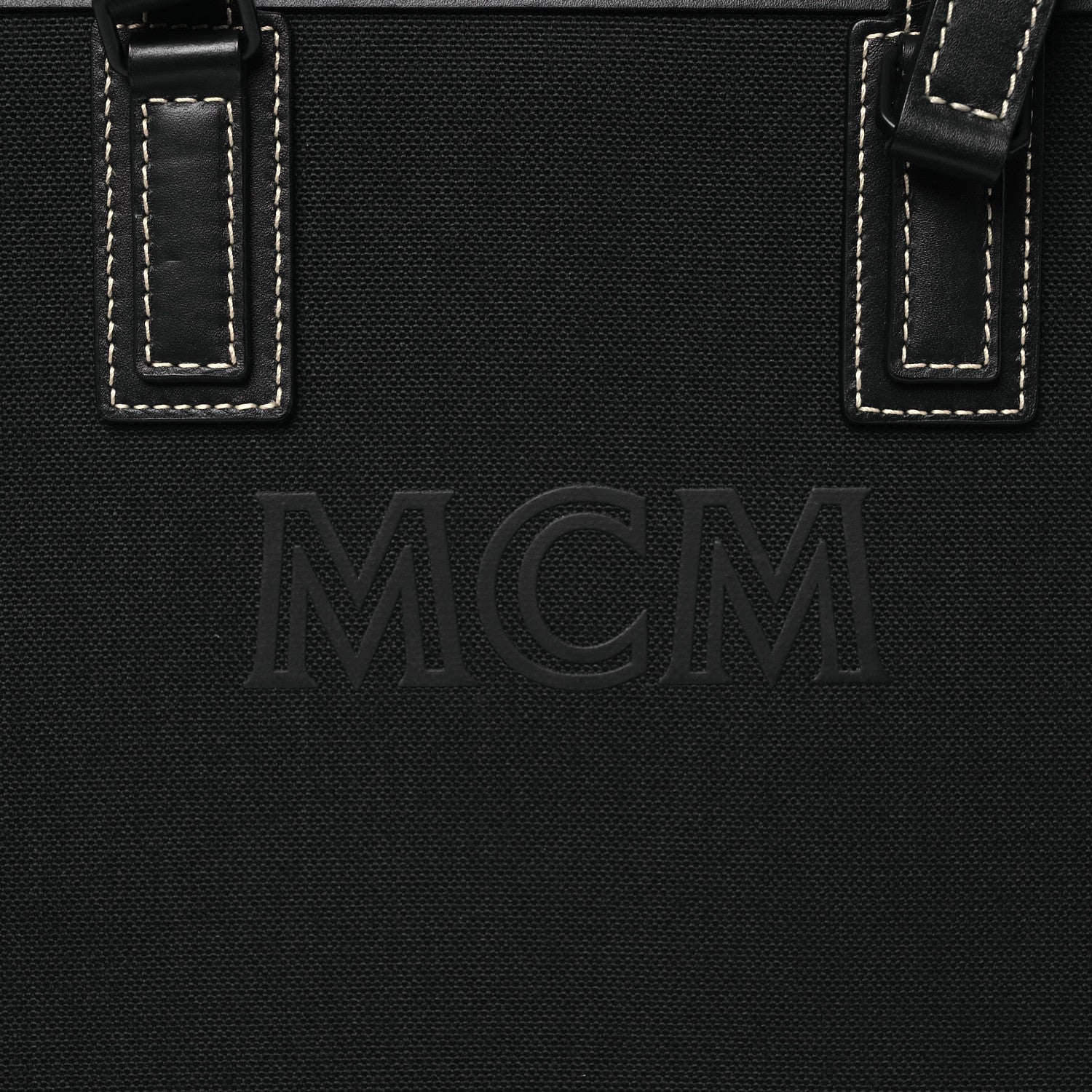 MCM Napacot Canvas Spanish Calfskin Medium Klassik Tote Black 8 of 17