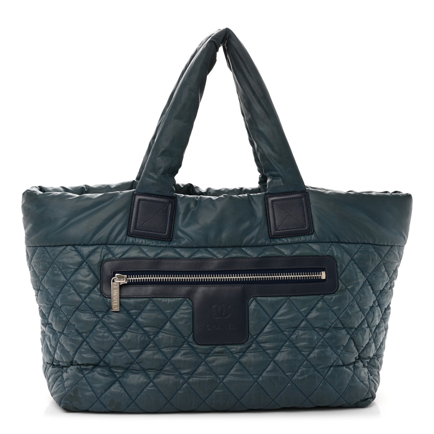 Chanel Nylon Quilted Large Coco Cocoon Tote Blue 1 of 13
