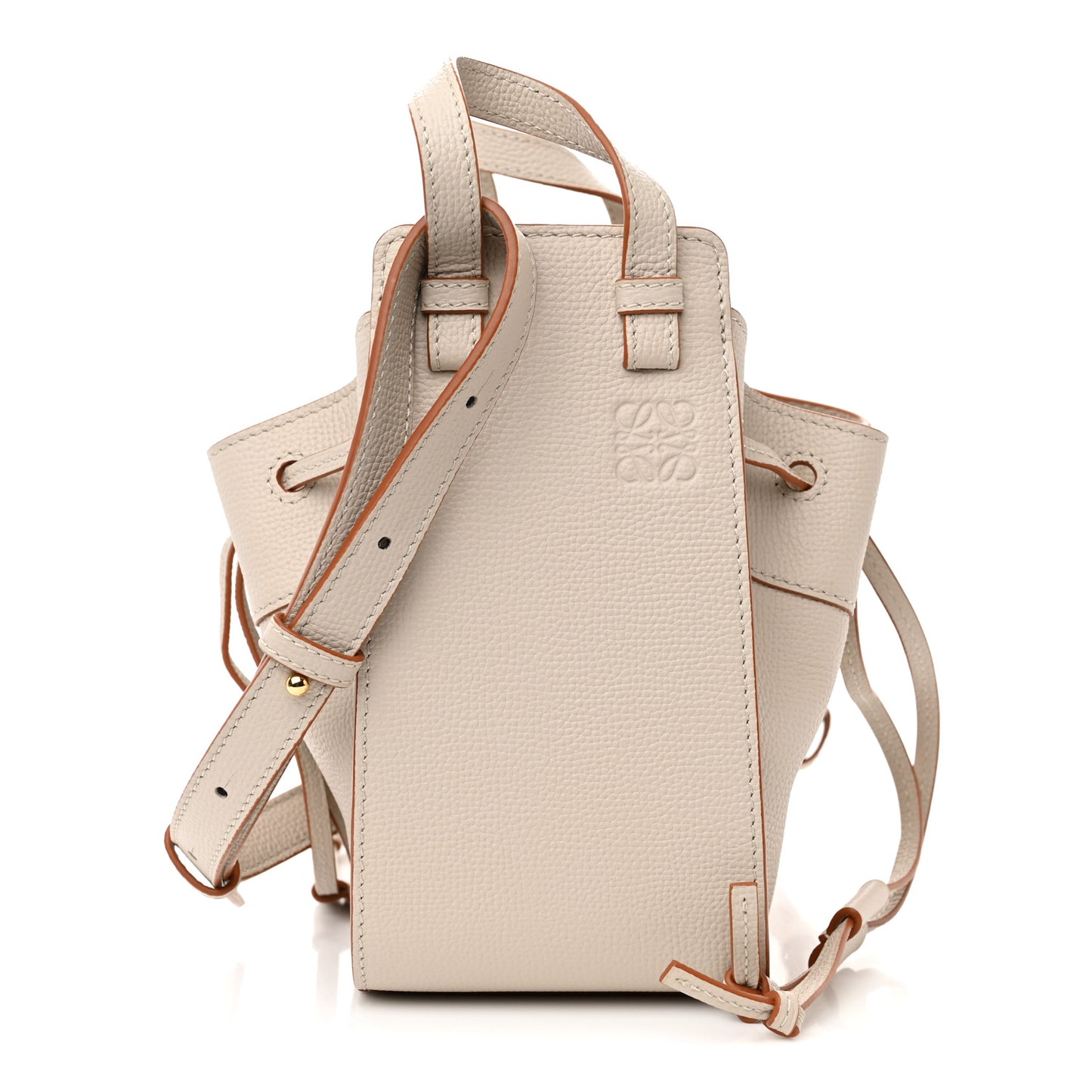 Pebble Grain Calfskin Mini Hammock Shoulder Bag Light Ghost
