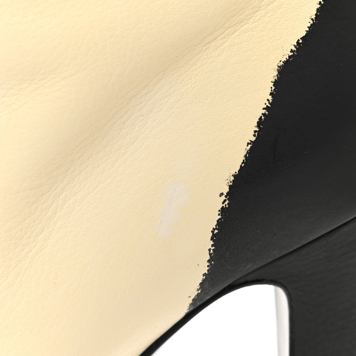 Calfskin CC High Boots 37.5 Dark White Black