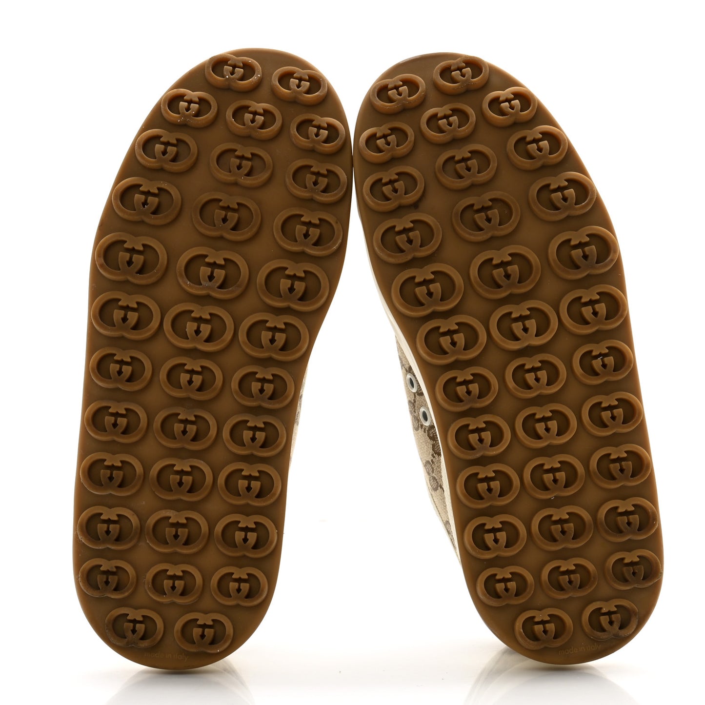 GG Monogram Womens 1977 Tennis Platform 52mm Sneakers 39 Beige Ebony Mystic White