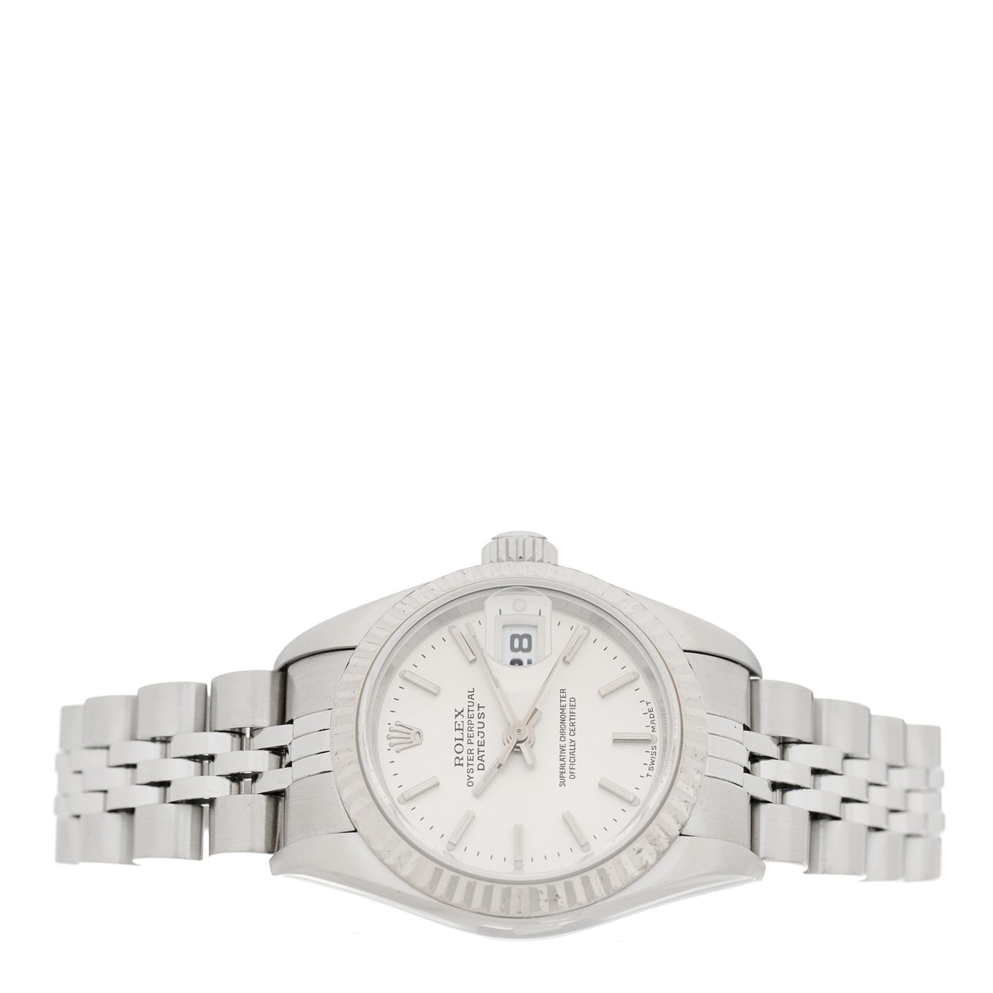 Stainless Steel 18K White Gold 26mm Oyster Perpetual Datejust Watch Silver 79174