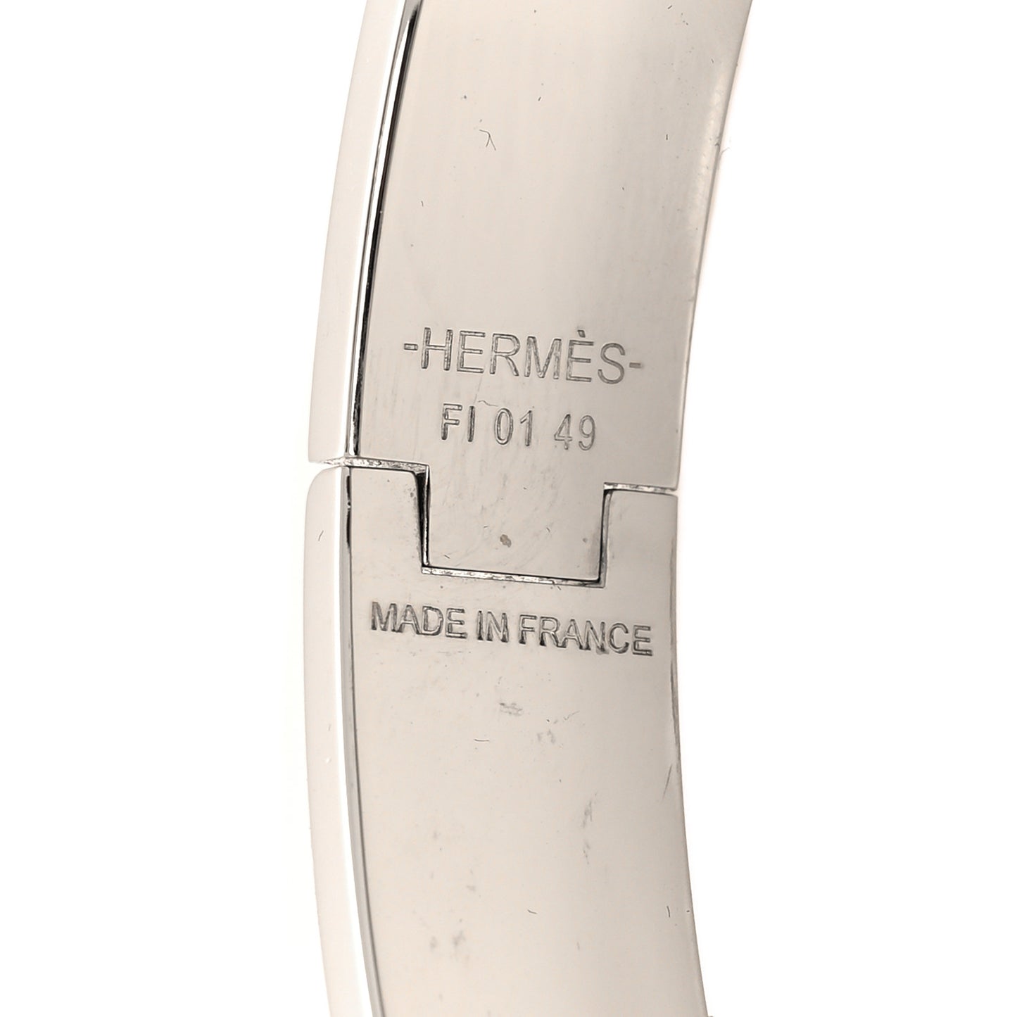 Narrow Enamel Clic Clac H Bracelet GM Bleu Abysse
