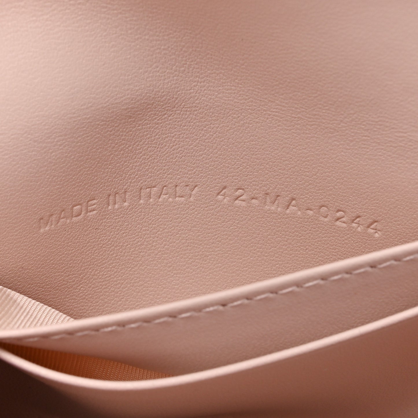 Lambskin Cannage Miss Dior Glycine Wallet Powder Pink