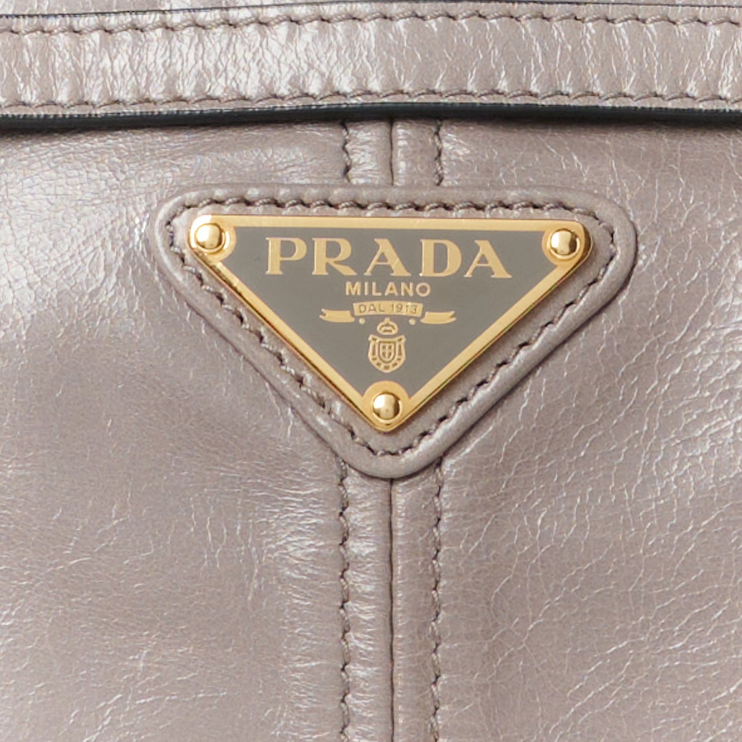 Shiny Nappa Medium Shoulder Bag Pewter