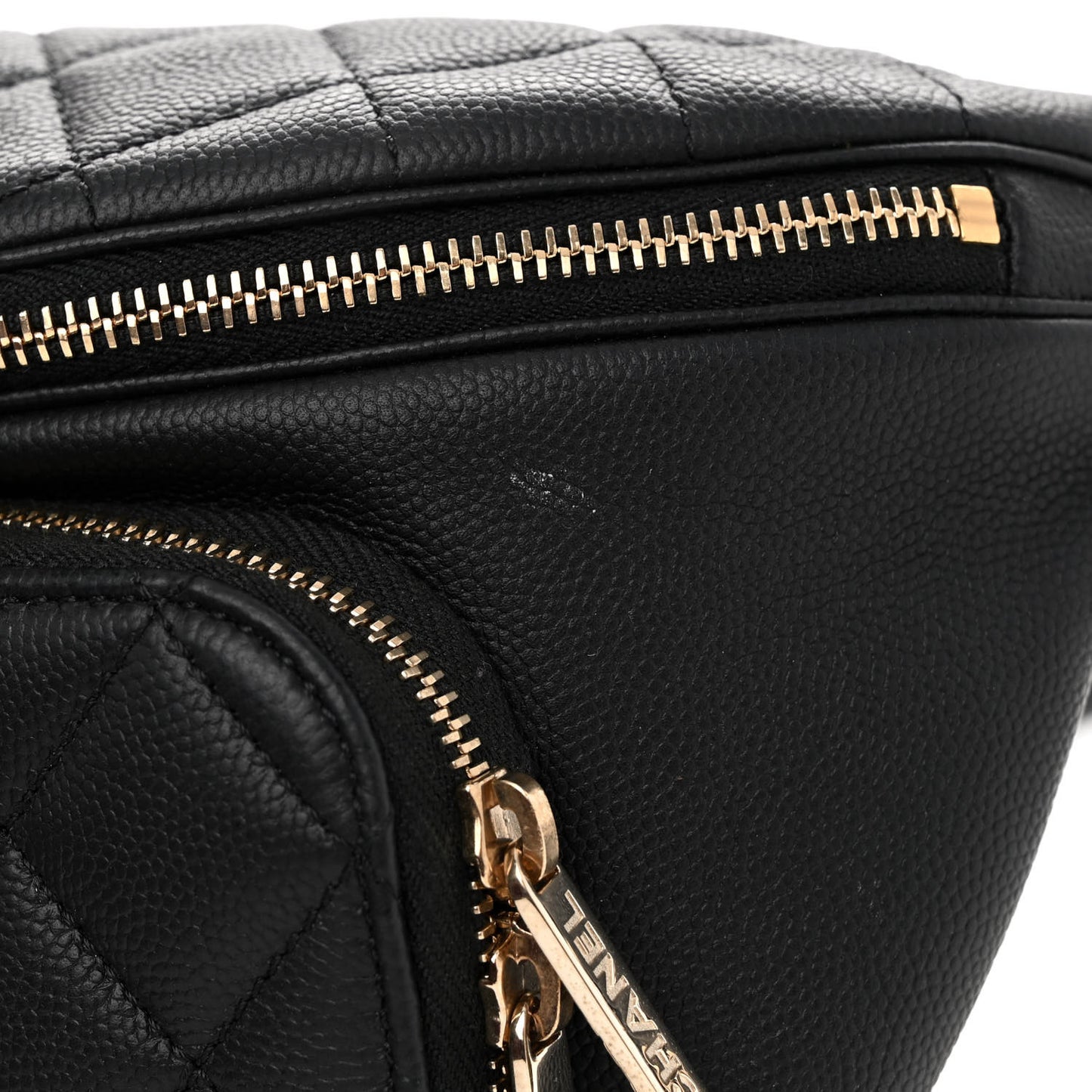 Caviar Quilted Business Affinity Waist Belt Bag Black
