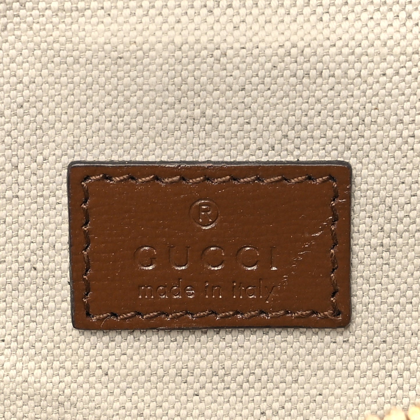 GG Supreme Monogram Textured Calfskin Retro Interlocking G Belt Bag Beige Ebony Brown Sugar