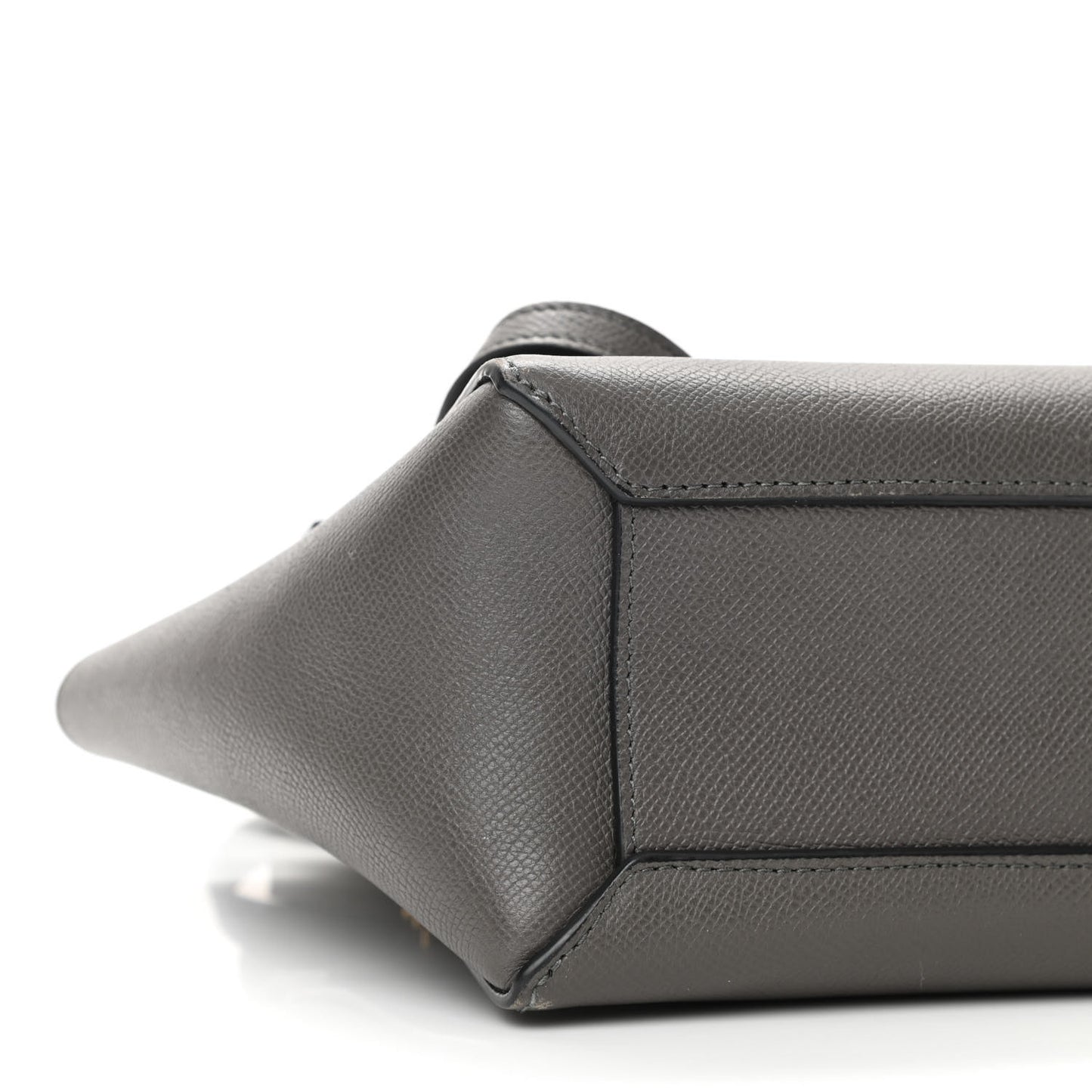 Grained Calfskin Nano Belt Bag Grey