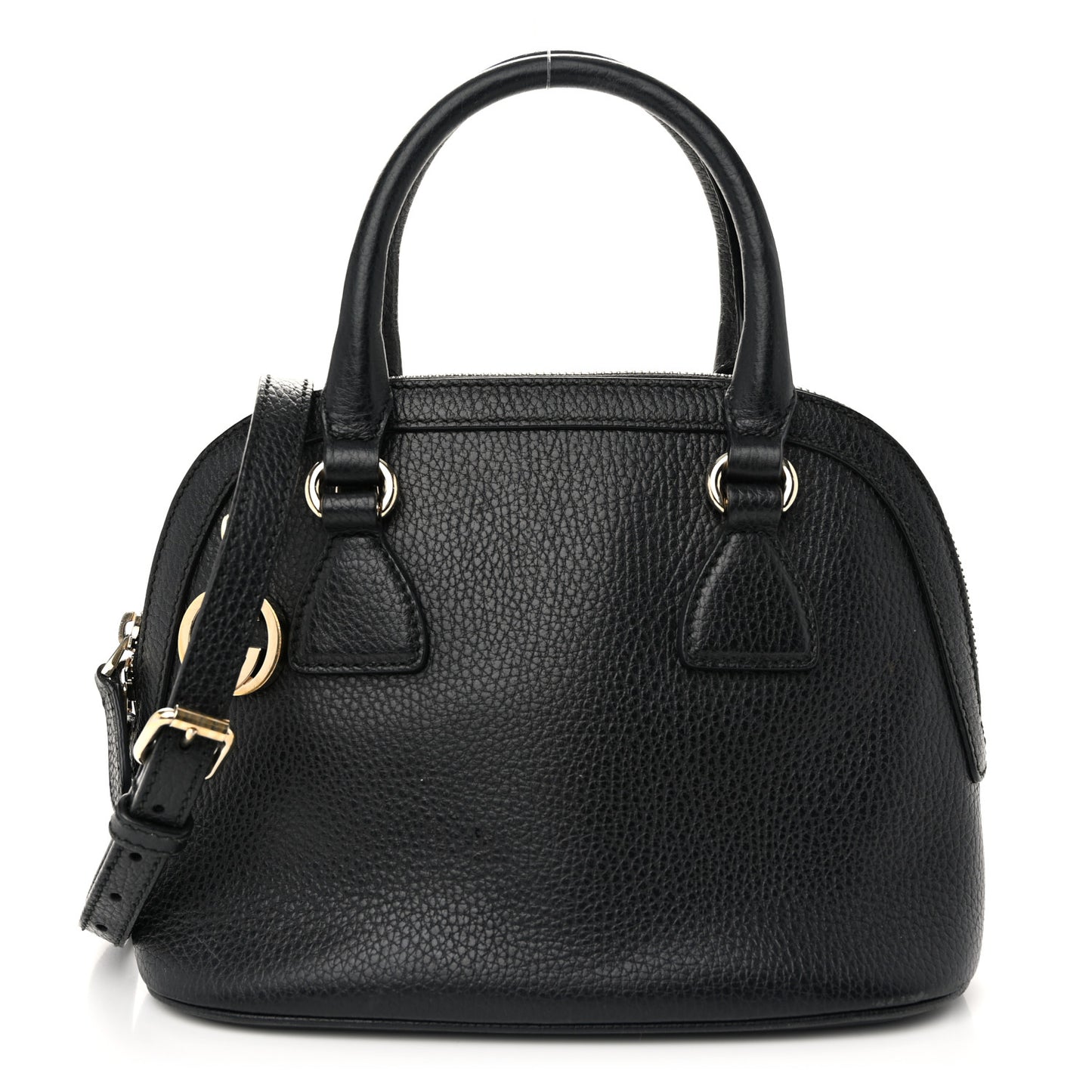 Dollar Calfskin Small GG Charm Dome Bag Black