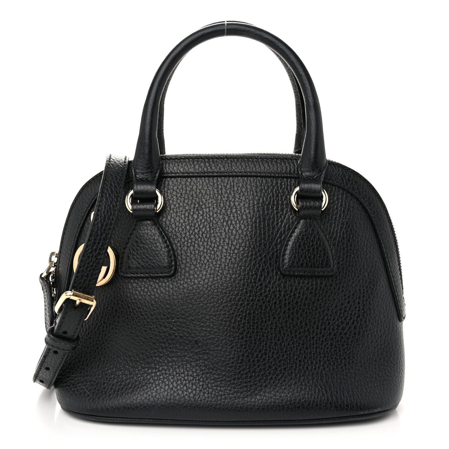 Gucci Dollar Calfskin Small GG Charm Dome Bag Black 1 of 12