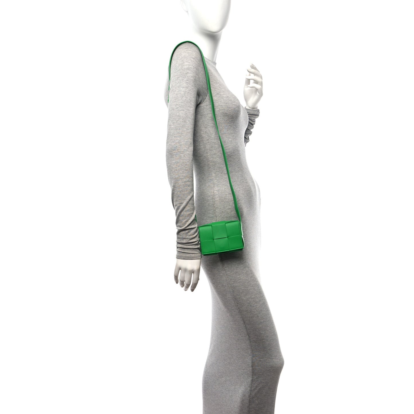 Lambskin Maxi Intrecciato Extra Mini Cassette Crossbody Bag Parakeet