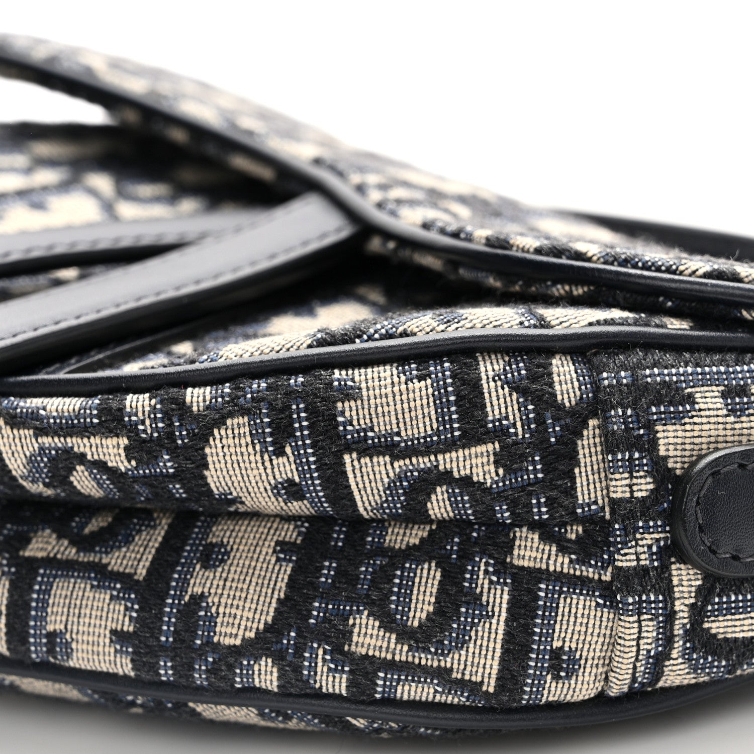 Christian Dior Oblique Mini Saddle Bag Blue 9 of 10