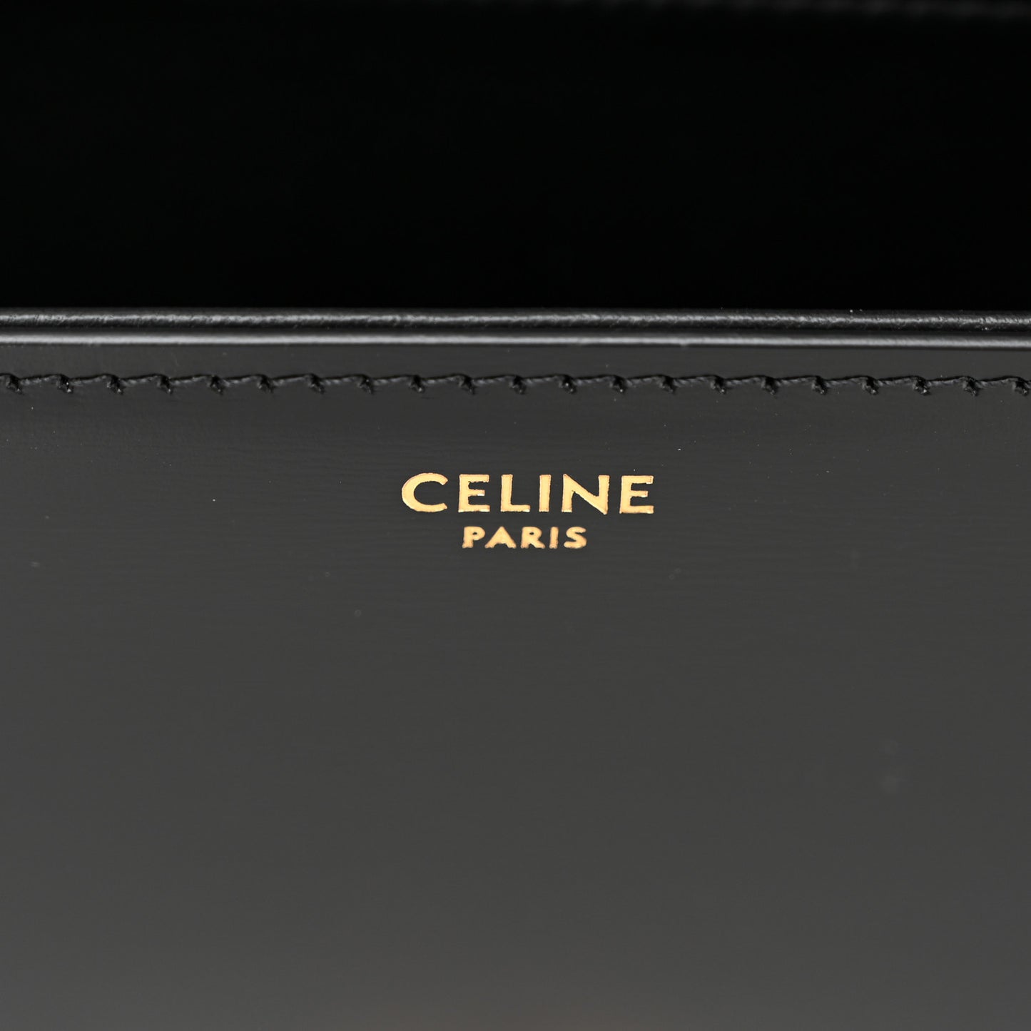 Shiny Calfskin Medium Triomphe Black
