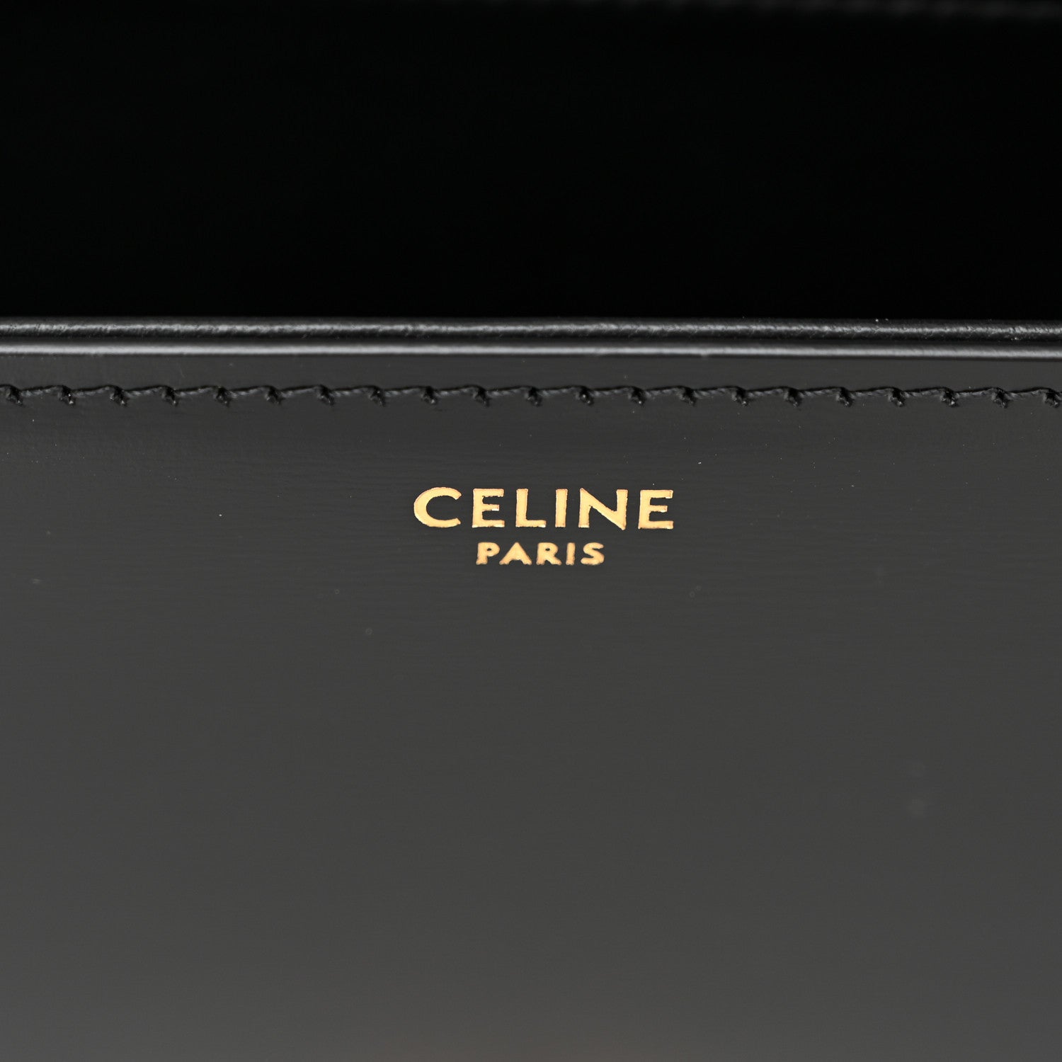 Celine Shiny Calfskin Medium Triomphe Black 6 of 11
