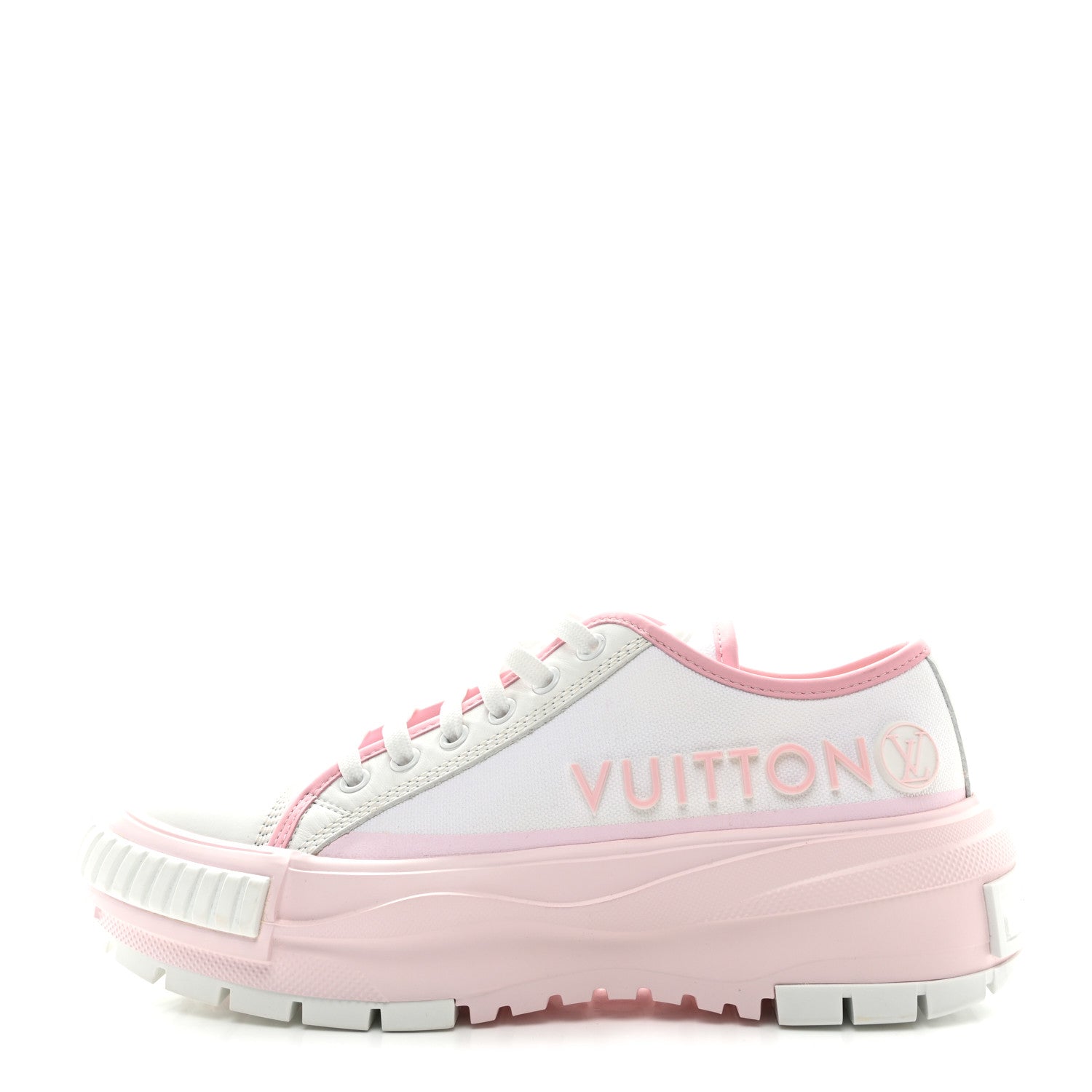 Louis Vuitton Canvas LV Squad Sneakers 38 White Pink 1 of 10