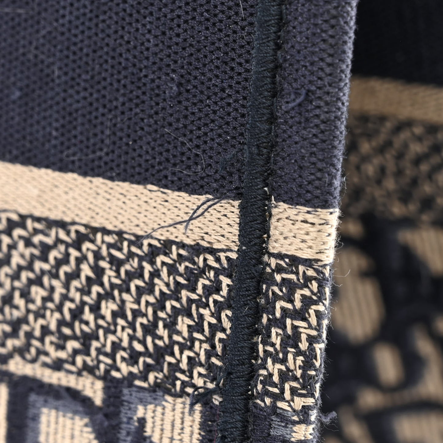 Oblique Medium Book Tote Blue Multicolor