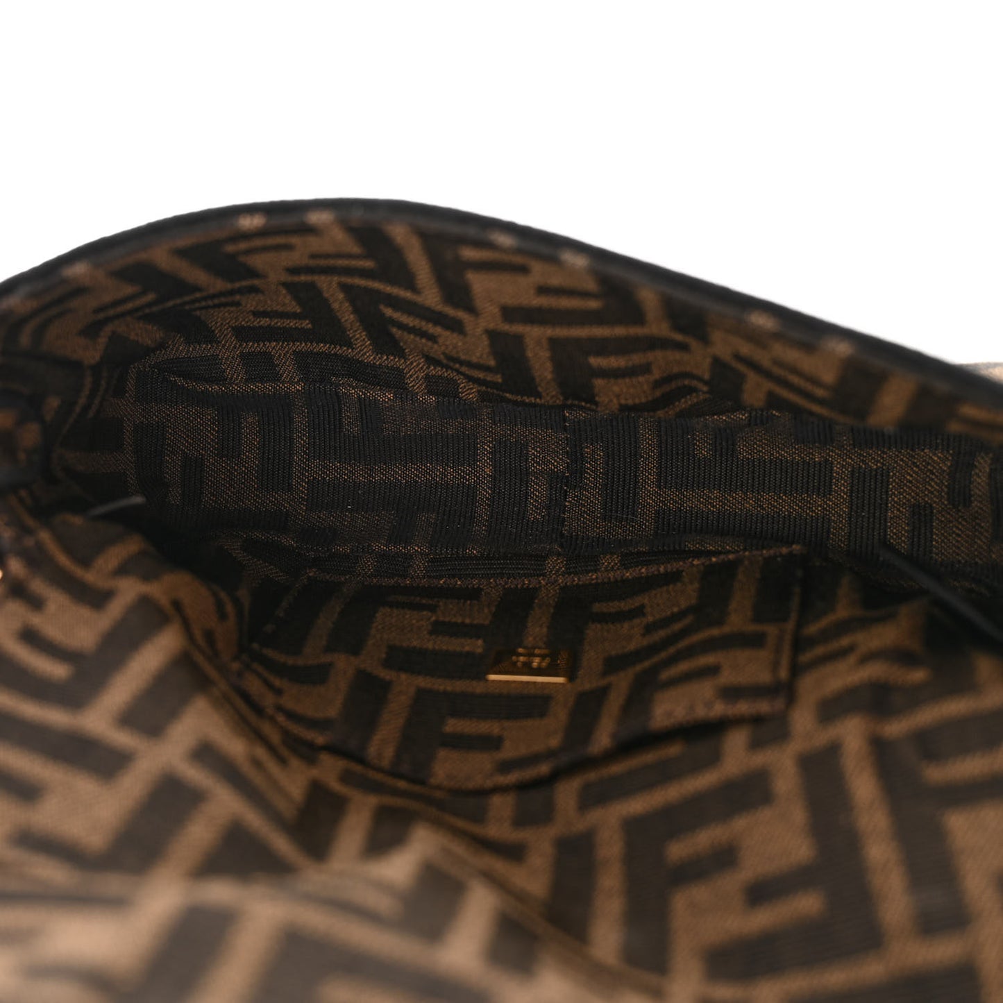 Fabric Jacquard FF 1974 Mini Baguette Tobacco Moro Black
