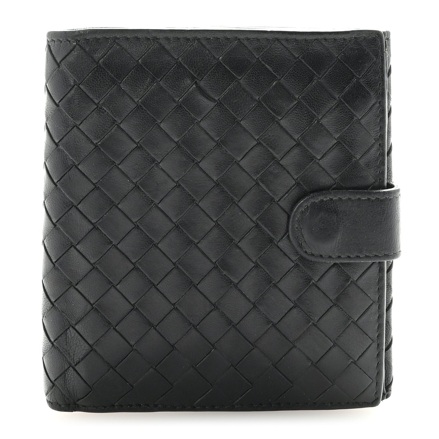 Nappa Intrecciato French Flap Wallet Black