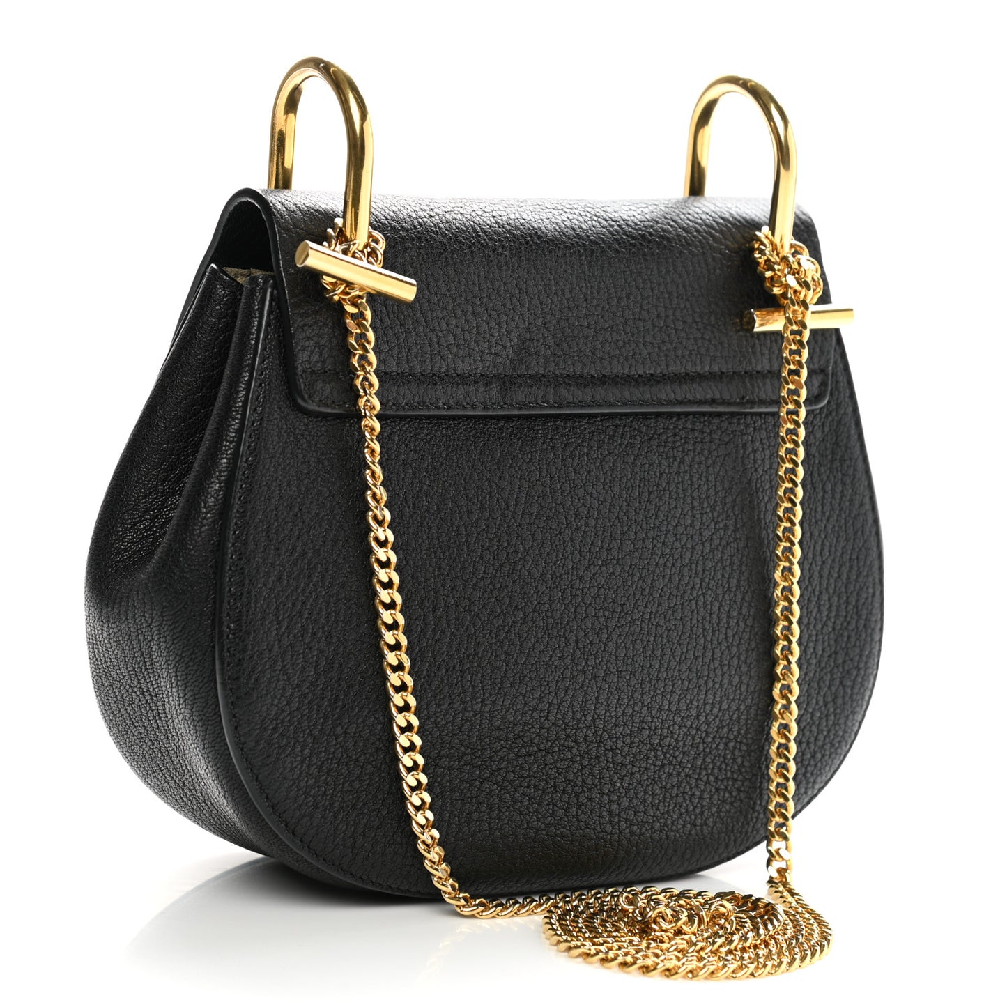 Grained Lambskin Mini Drew Shoulder Bag Black