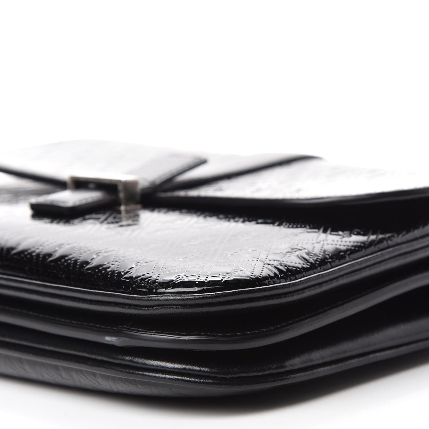 Patent Embossed Small Le Monogramme Satchel Black