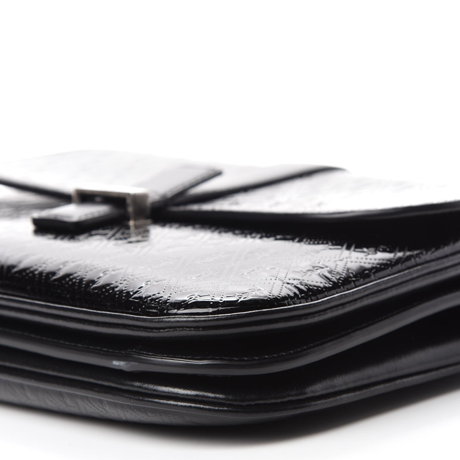 Saint Laurent Patent Embossed Small Le Monogramme Satchel Black 7 of 12