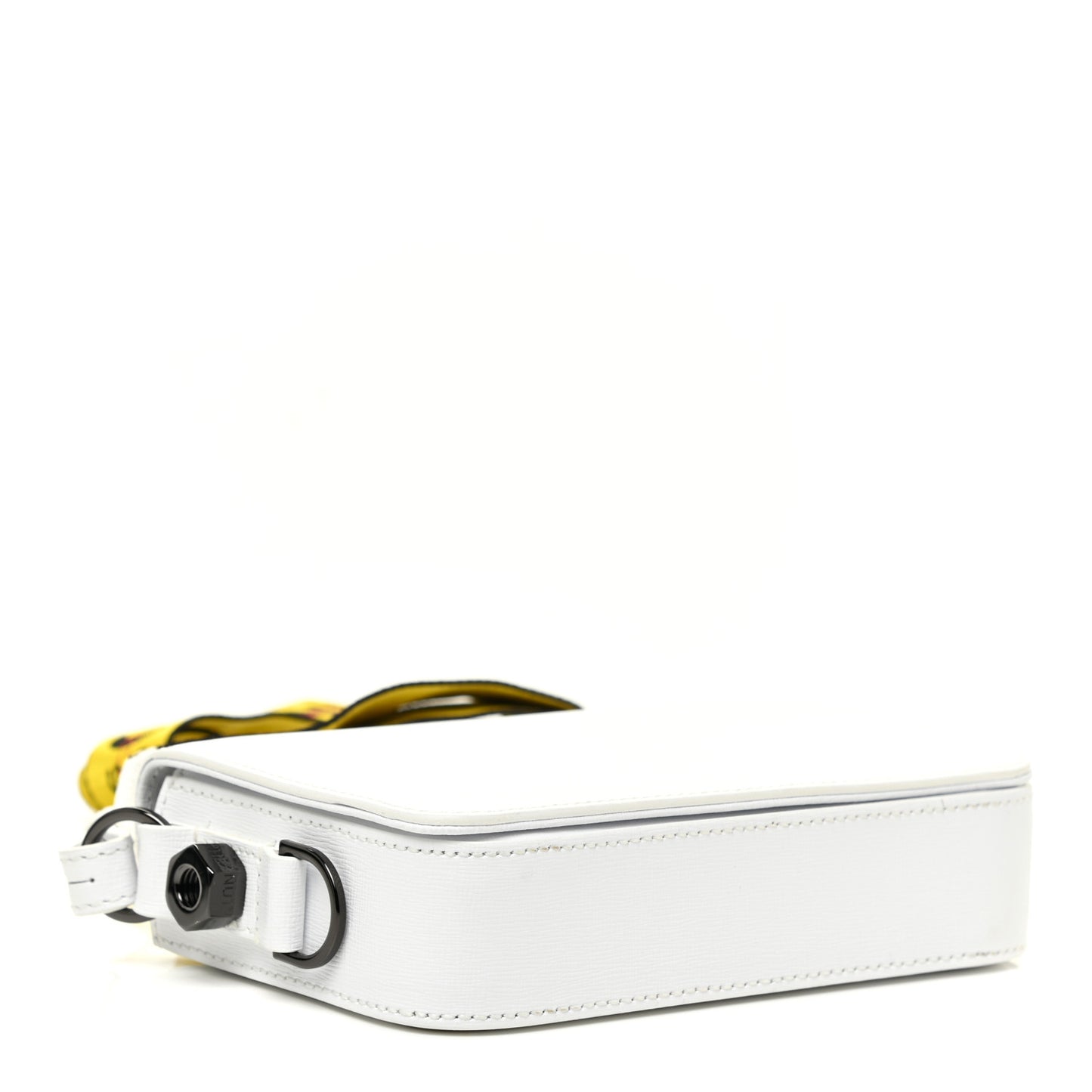Saffiano Flap Shoulder Bag White