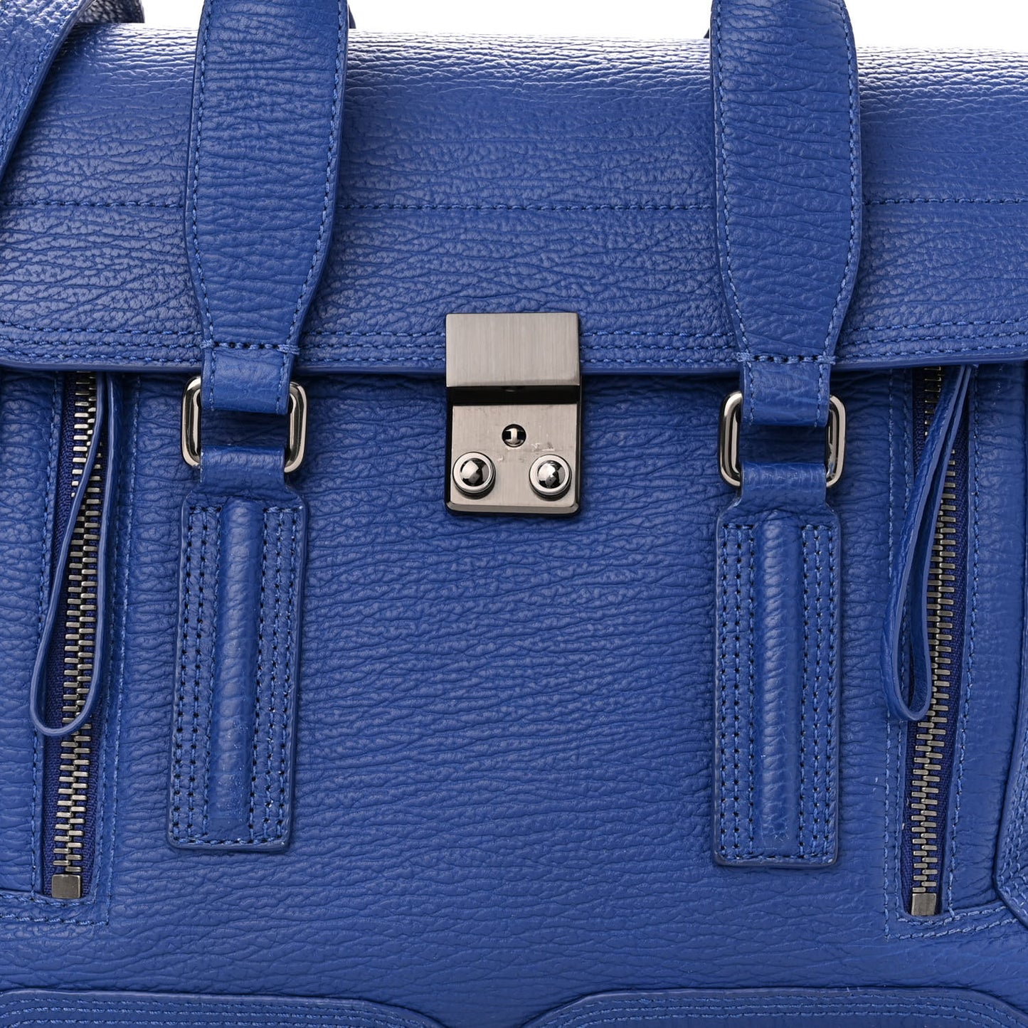 Textured Calfskin Medium Pashli Satchel Cobalt