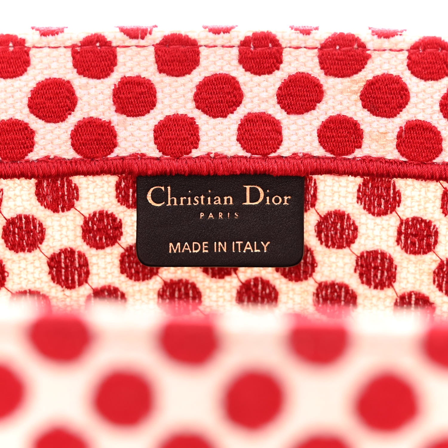 Christian Dior Canvas Medium DiorAmour Dots Book Tote Red 6 of 16