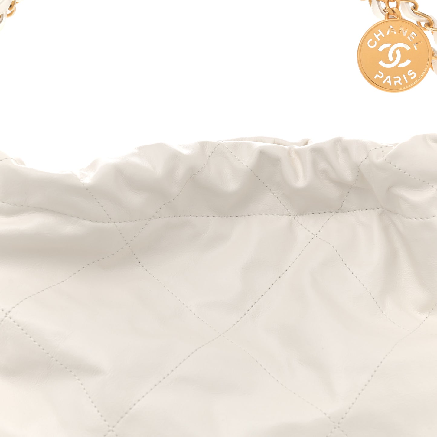 Calfskin Quilted Chanel 22 White