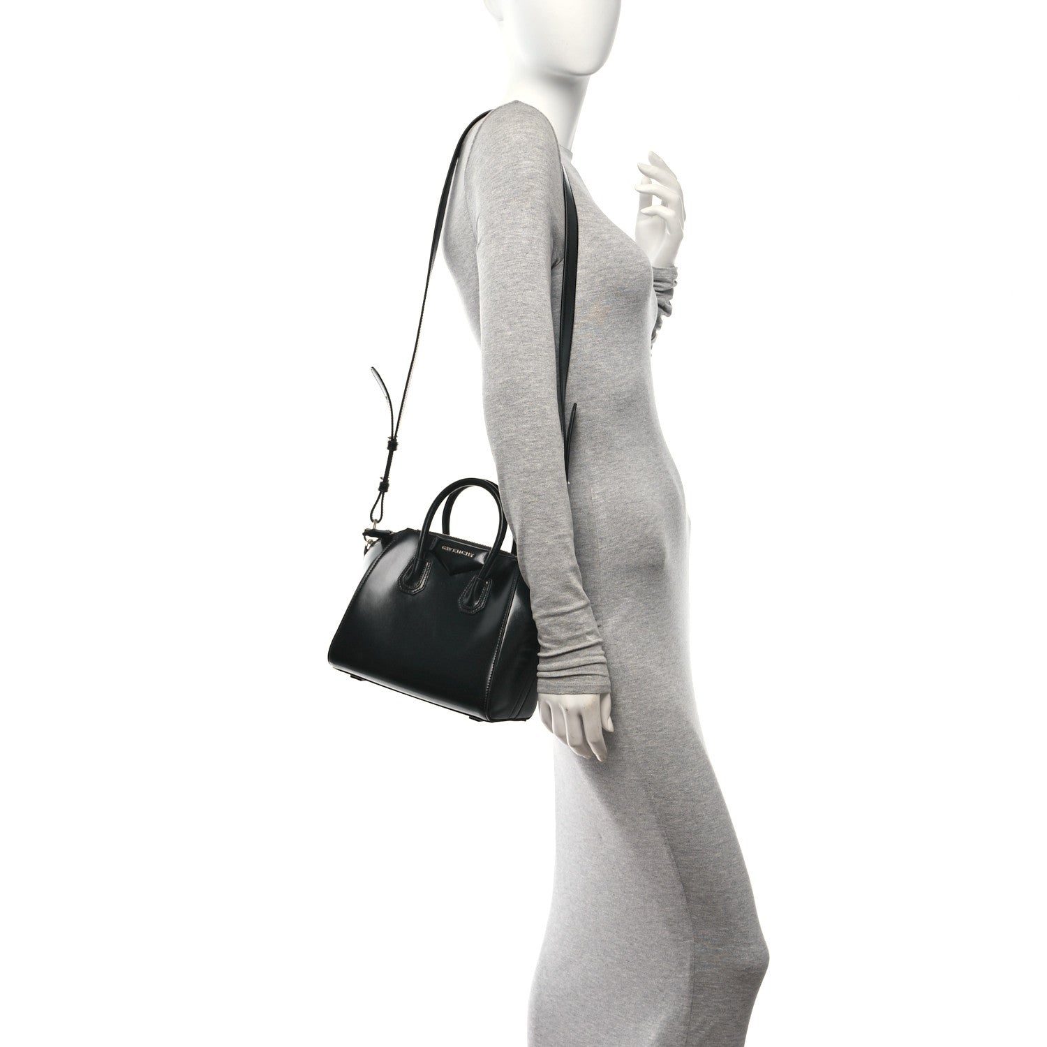 Givenchy Shiny Lord Calfskin Mini Antigona Black 2 of 10