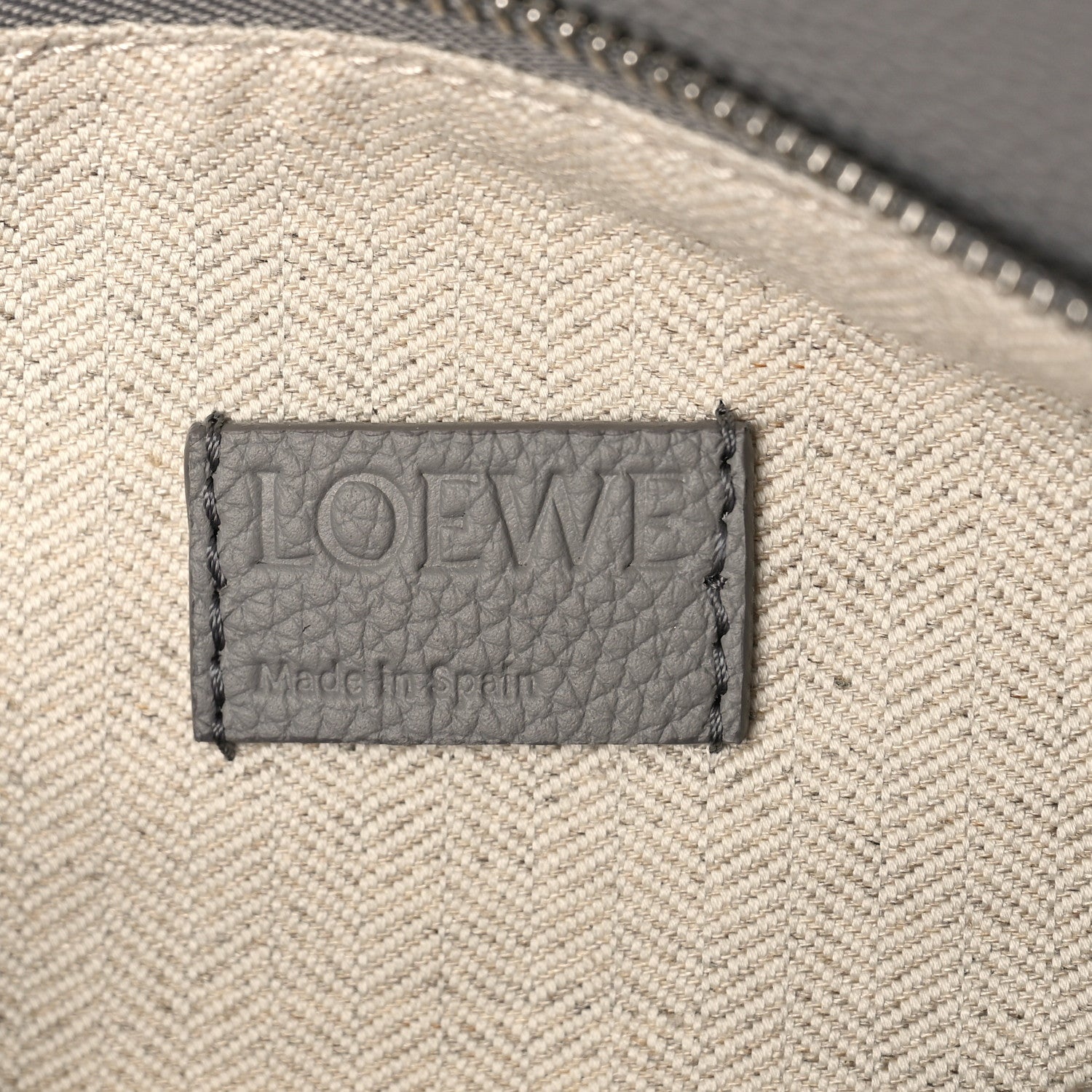 Loewe Soft Grained Calfskin Small Puzzle Edge Bag Pearl Grey 6 of 8