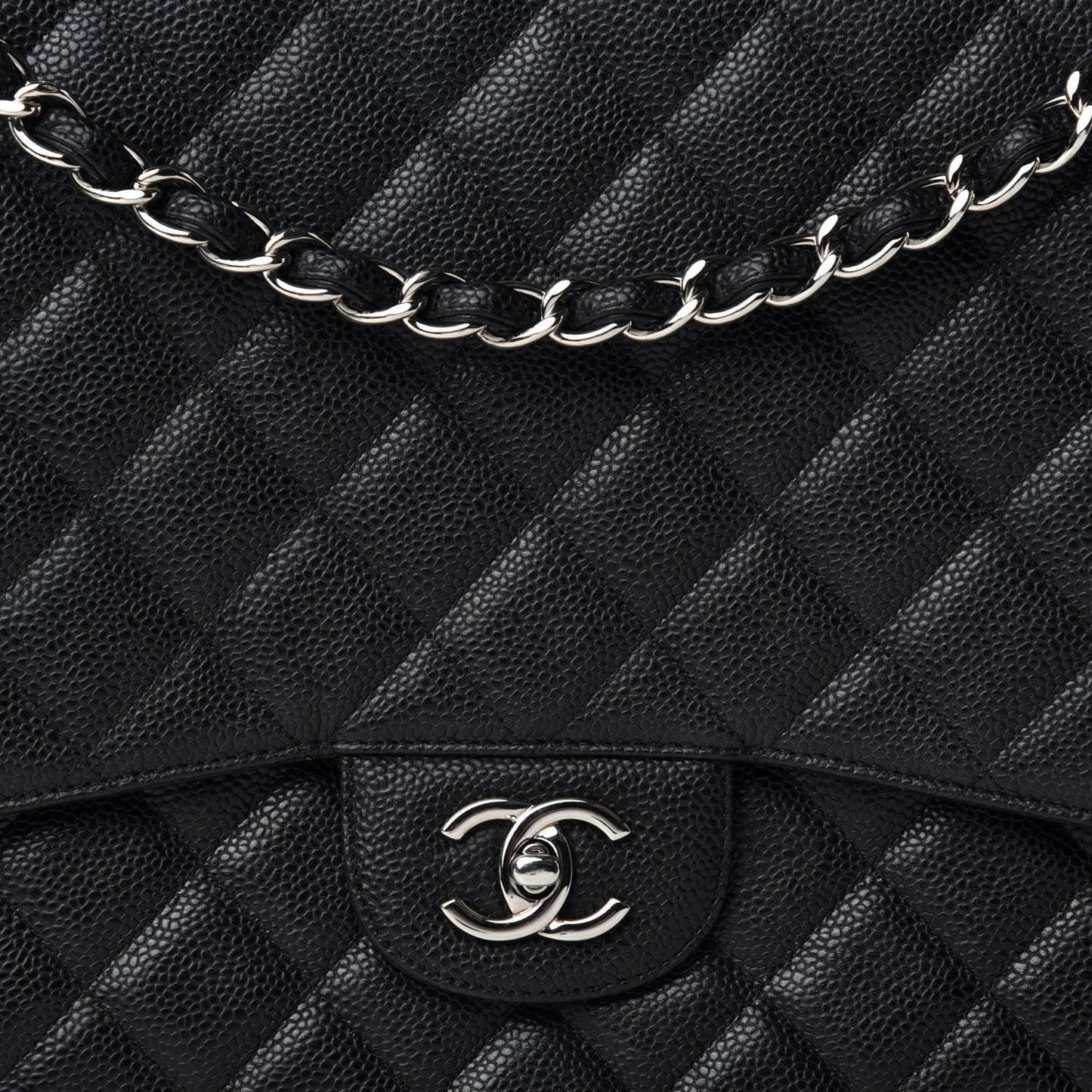 Caviar Quilted Maxi Single Flap Black
