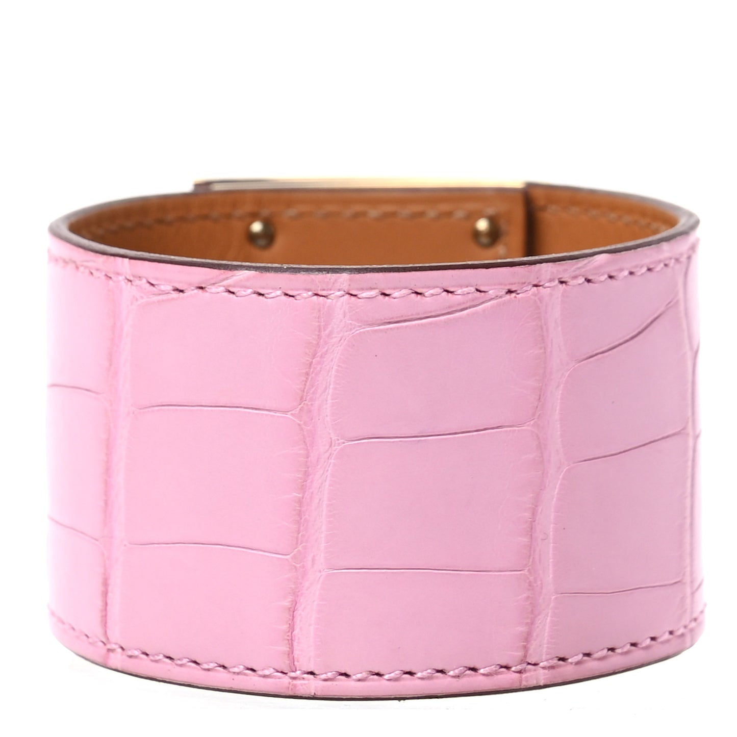 Matte Alligator Kelly Dog Bracelet T2 5P Pink