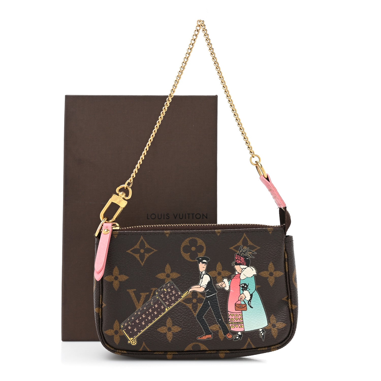 Louis Vuitton Monogram Illustre Mini Pochette Accessories Rose 4 of 11