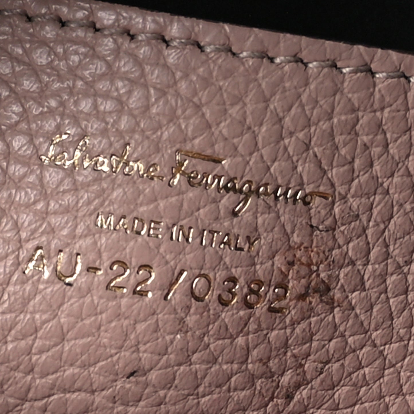 Grained Calfskin Mini Gancino Bucket Bag Amaretti