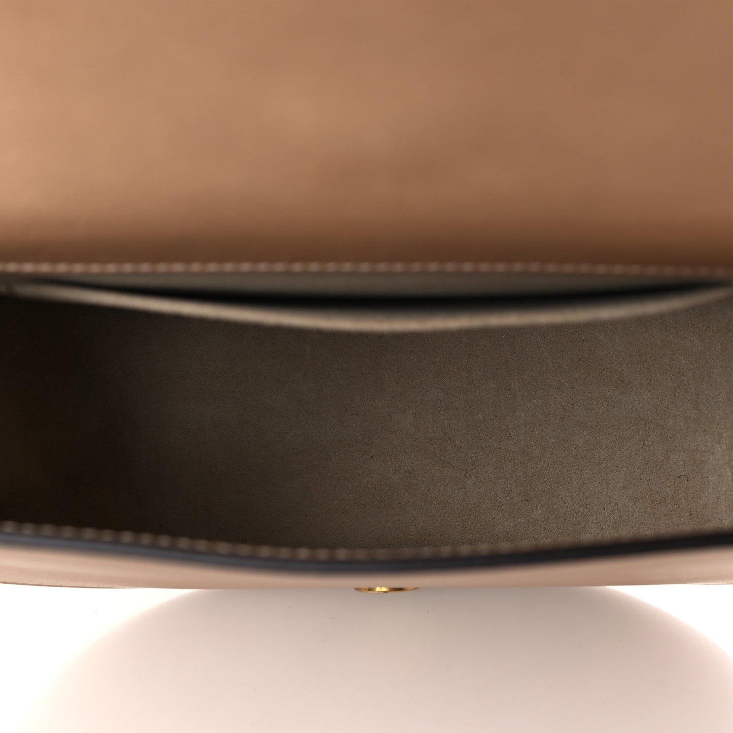 Calfskin Suede Small Nile Bracelet Bag Biscotti Beige
