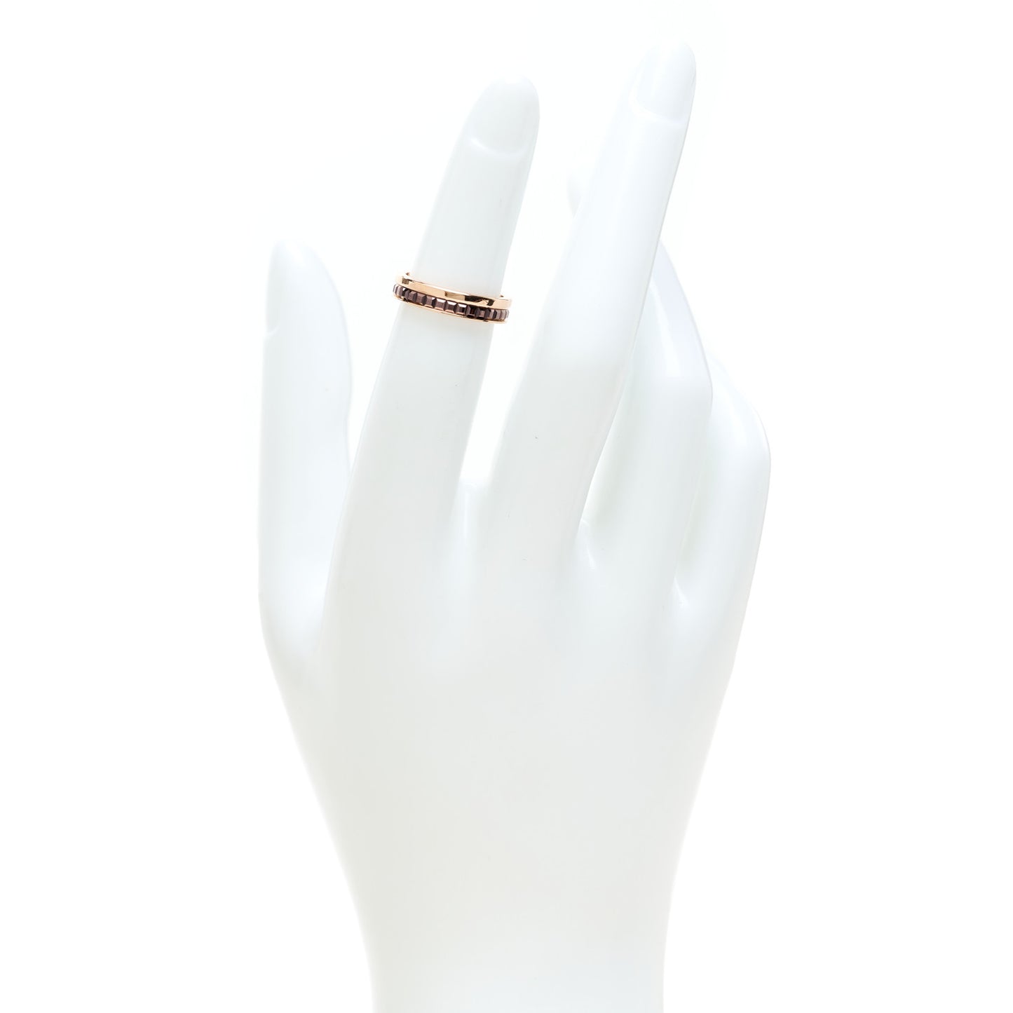 18K Pink Gold PVD Quatre Classique Wedding Band Ring 46 3.75