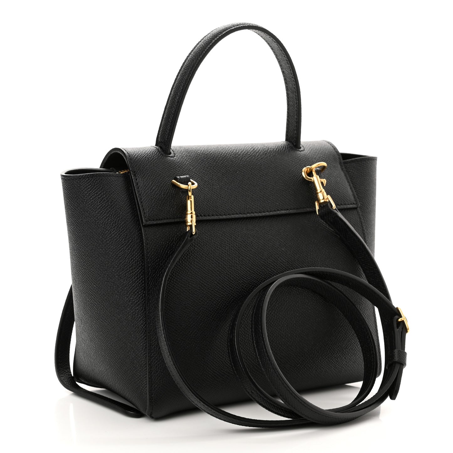 Grained Calfskin Nano Belt Bag Black