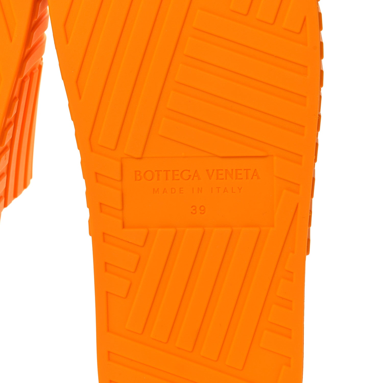 Bottega Veneta Rubber The Slider Sandals 39 Tangerine 6 of 8