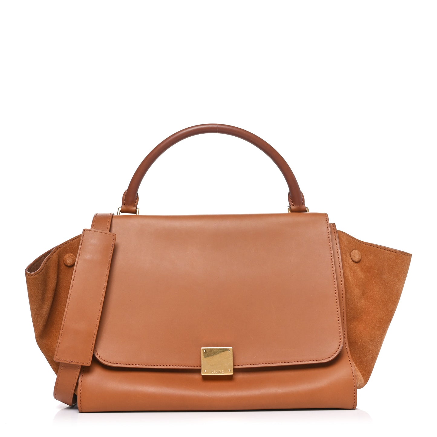 Natural Calfskin Small Trapeze Tan