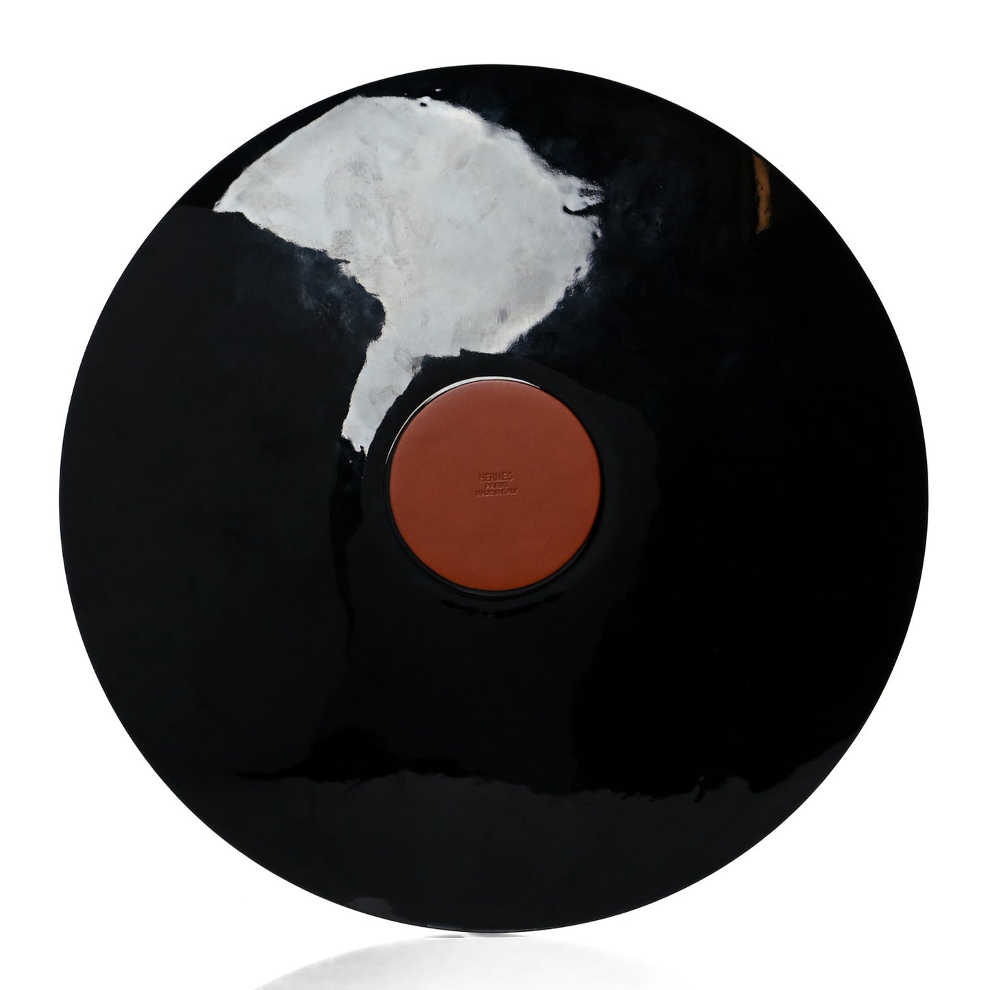 Enameled Copper Sialk Round Centerpiece Encre